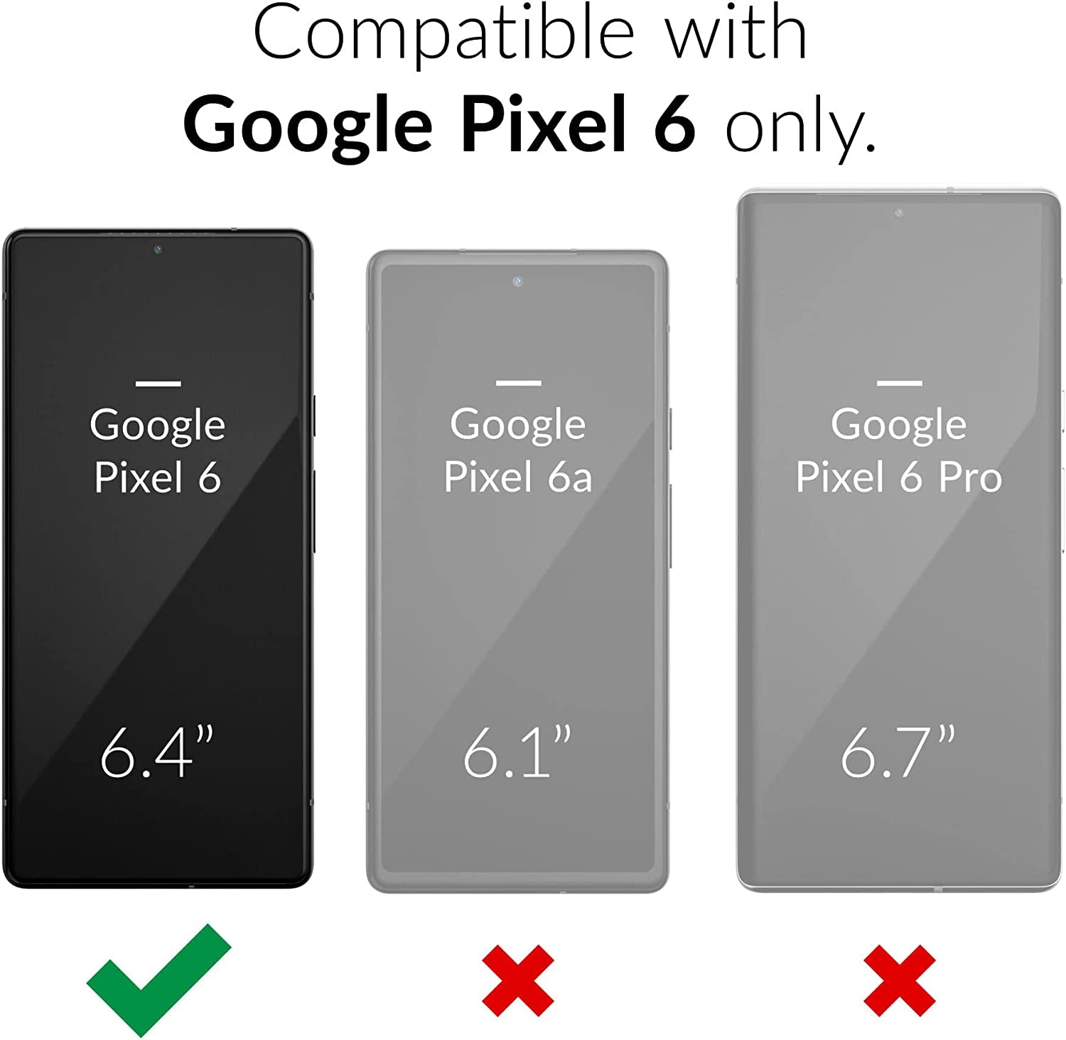 Crave Dual Guard for Google Pixel 6, Shockproof Protection Dual Layer Case for Google Pixel 6 - Black  Crave   