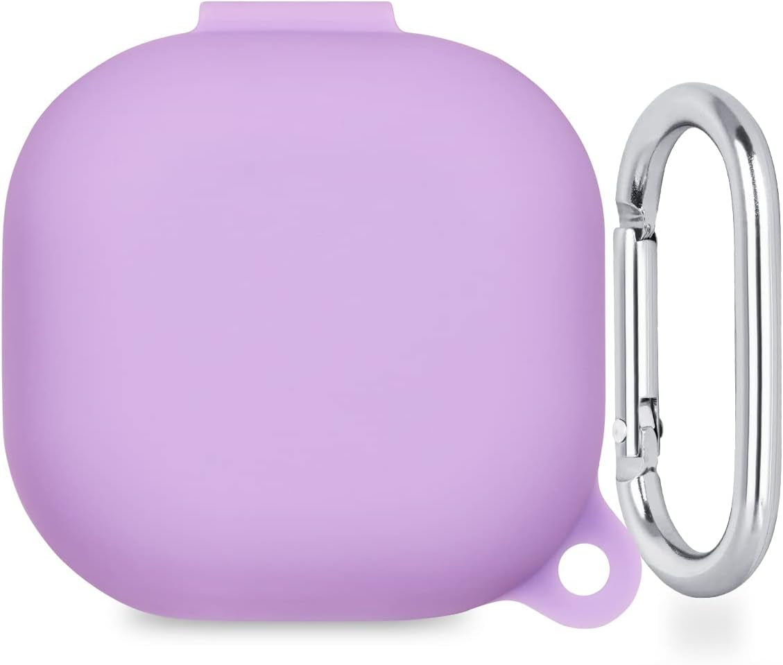 Flocute Silicone Case Compatible with Samsung Galaxy Buds Live (2020)/Galaxy Buds Pro (2021) Silicone Case with 3D Sunflower Cute Funny Cover with Keychain Gift for Women Girls Kids Teens (Sunflower)  Flocute Purple  