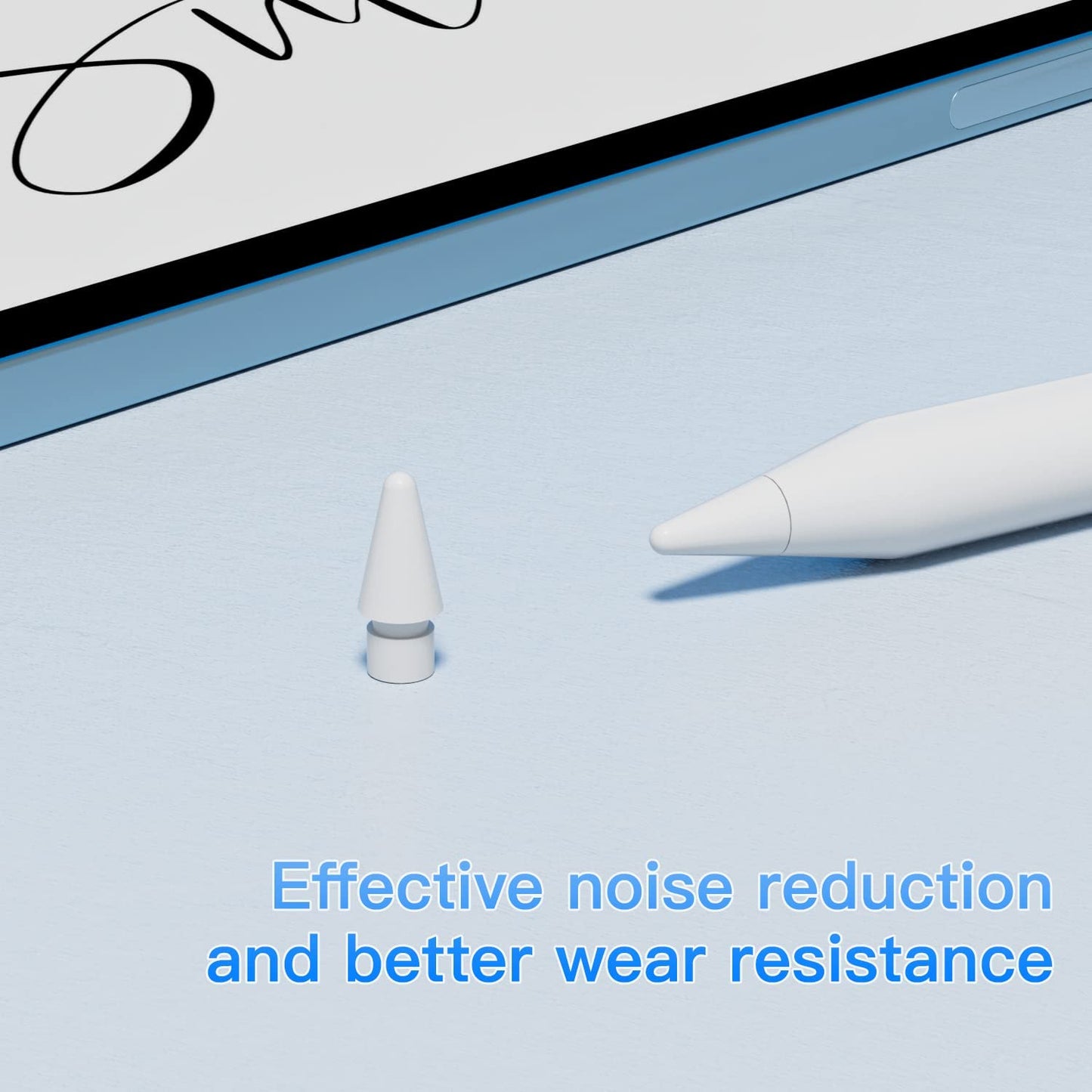 Replacement Tips Compatible with Apple Pencil 2 Gen Ipad Pro Pencil - Ipencil Nib for Ipad Pencil 1 St/Pencil 2 Gen White, 2 Pack  Qreninv   