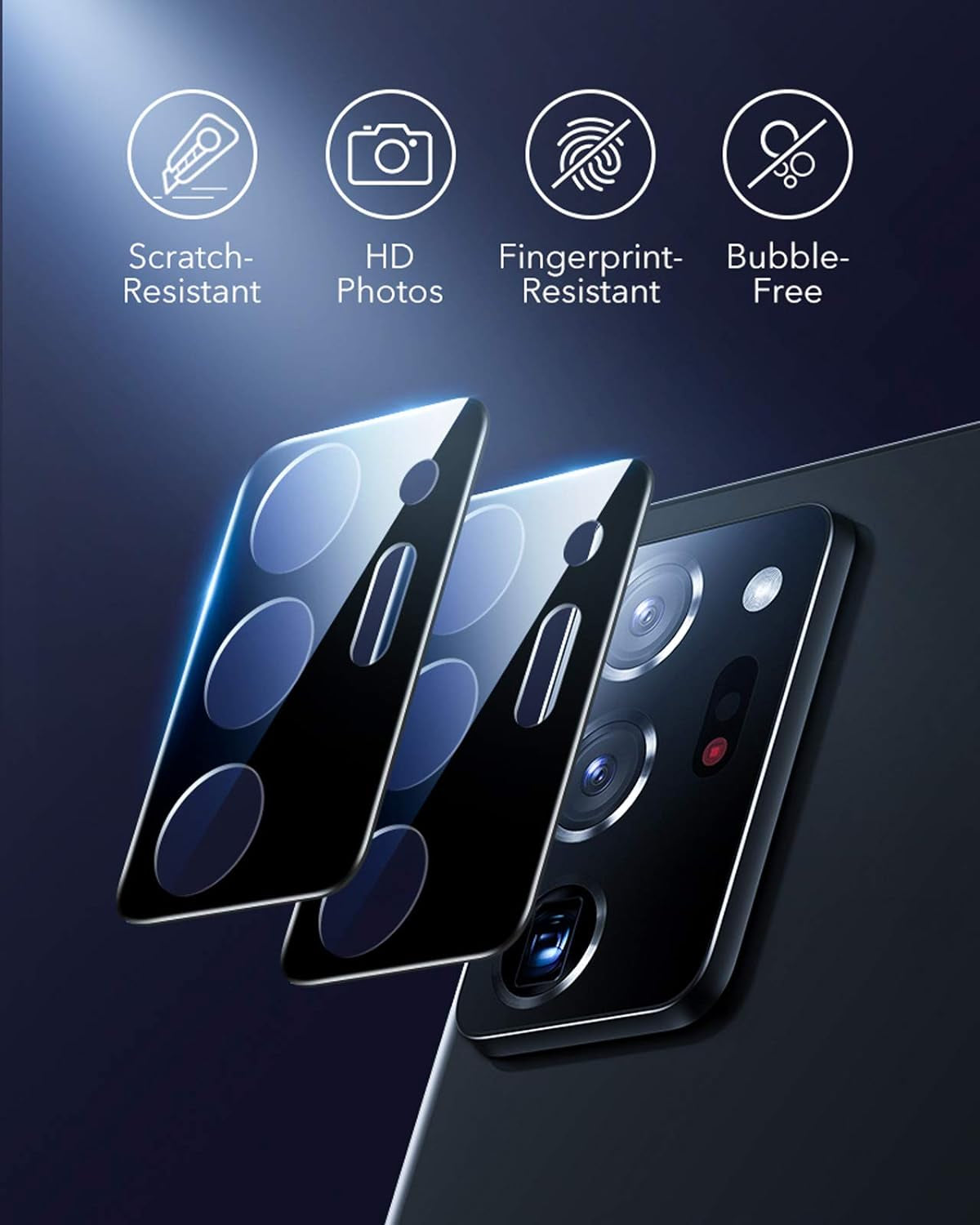 ESR Camera Lens Protector Compatible with Samsung Galaxy Note 20 Ultra [Scratch-Resistant] [Fingerprint-Resistant] [Ultra-Thin] Tempered Glass Camera Protector for Galaxy Note 20 Ultra, 2-Pack  Electronic Silk Road Corp   