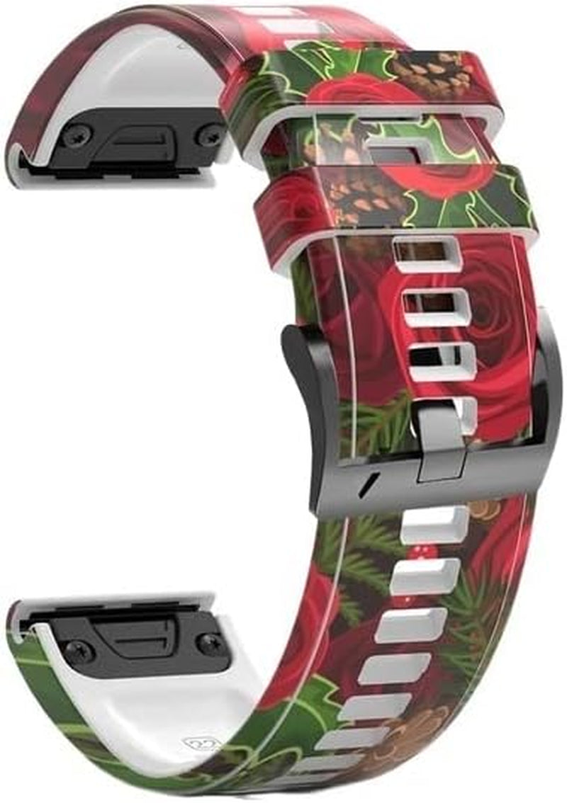 XIRIXX 22/26Mm Wrist Band Strap for Garmin Fenix 7 7X 5 5X 6 6X Pro 935 945 Smart Watch Printed Sport Quick Release Silicone Watchband  XIRIXX B For Forerunner 935 945 