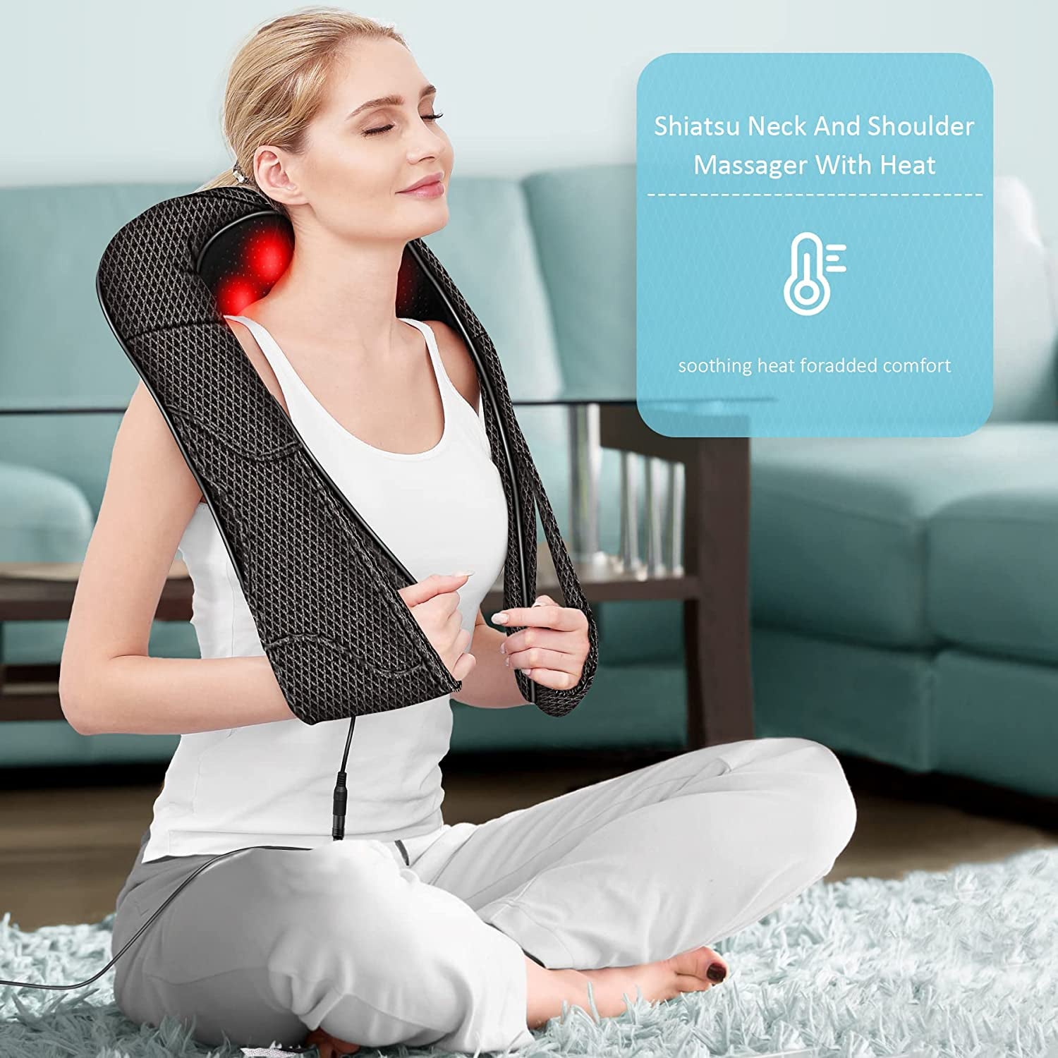 Magicmakers Neck Massager, Back Massager with Heat, Shiatsu Massager Neck, Electric Shoulder Massager, Kneading Massager Back, Massage for Neck Pain Back Pain, Birthday Gifts for Women Men  Magic Makers   