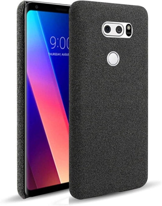 Grandcase LG V30 Case,Ultra-Thin Felt Cloth Anti-Fingerprint Shock Absorber Protective Cover for LG V30 6.0" -Black  Grandcaser   