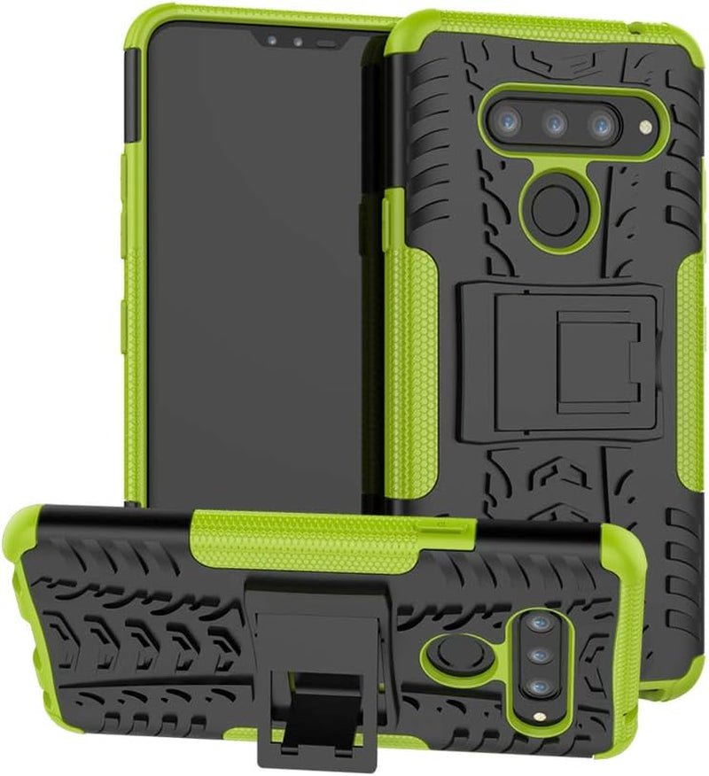 CJ Sunshine LG V40 Thinq Case Detachable PC + TPU Shockproof Tough Rugged Dual-Layer Case Cover for LG V40 Thinq -Green  CJ Sunshine   