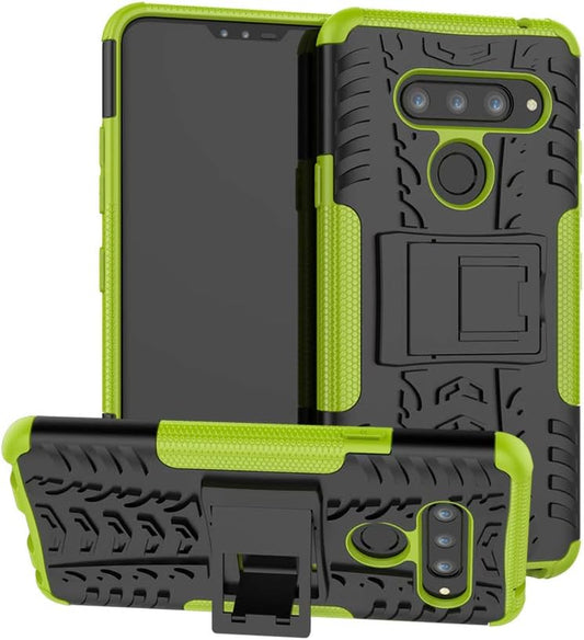 CJ Sunshine LG V40 Thinq Case Detachable PC + TPU Shockproof Tough Rugged Dual-Layer Case Cover for LG V40 Thinq -Green  CJ Sunshine   