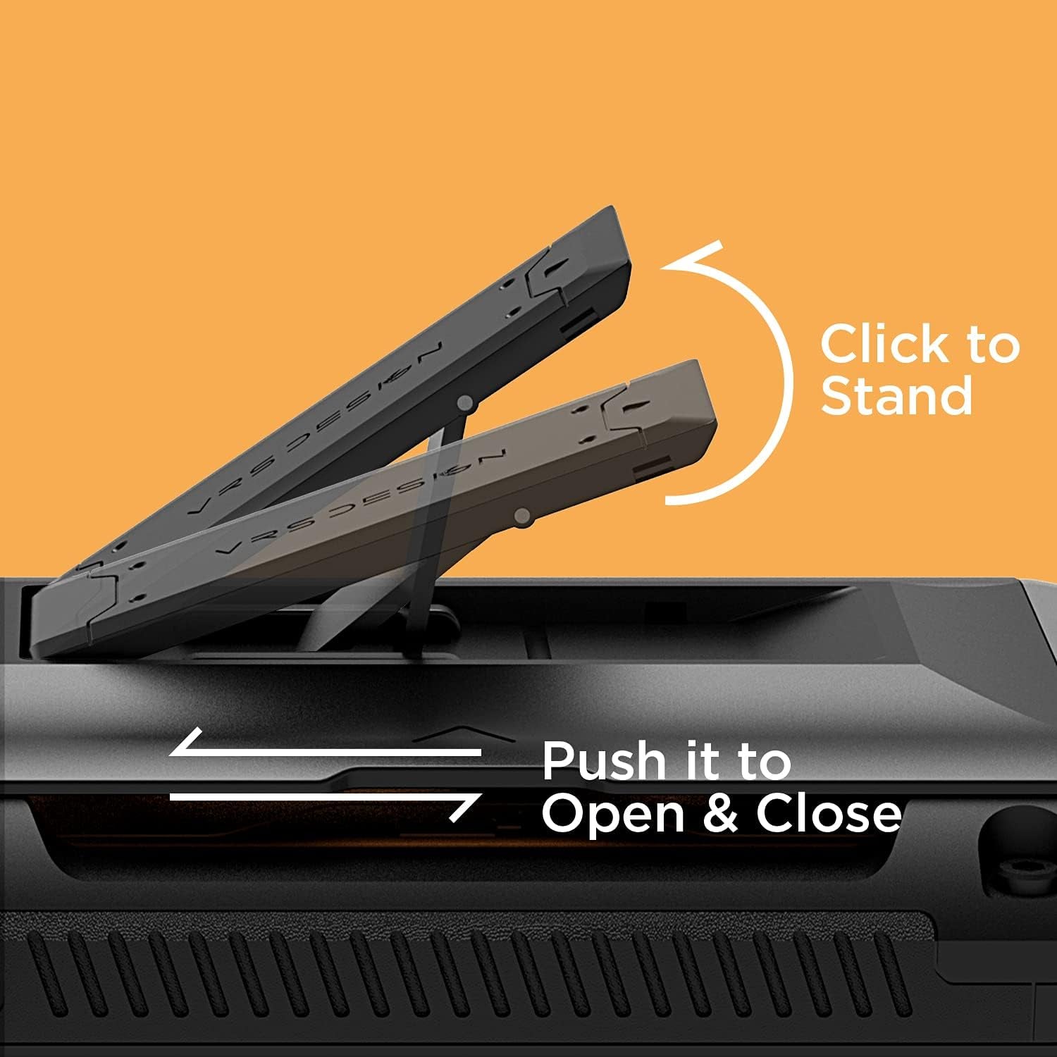 VRS DESIGN Damda Glide Hybrid Phone Case for Galaxy Note 20 Ultra, with [4 Cards] [Semi Auto] Premium Sturdy Card Wallet and Kickstand for Samsung Galaxy Note 20 Ultra 5G, 6.9 Inch(2020) Black  VRS DESIGN   