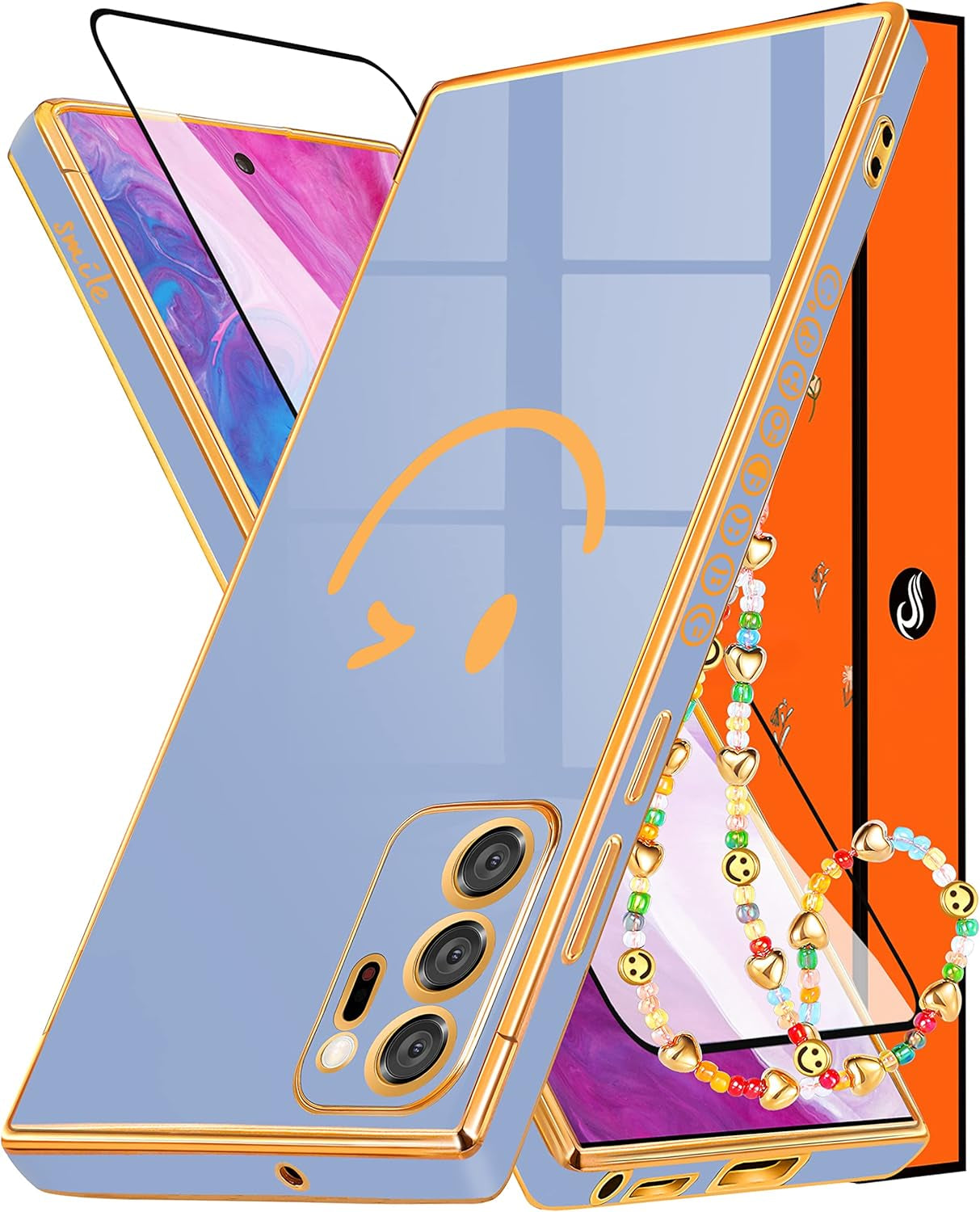 Coralogo for Samsung Galaxy Note 20 Ultra Case Butterfly for Women Girls Girly Pretty Phone Cases Cute Mint Green Gold Plating Butterflies Design with Screen Aesthetic Cover for Note 20 Ultra 5G 6.9"  Coralogo For Galaxy Note 20 Ultra-Blue  