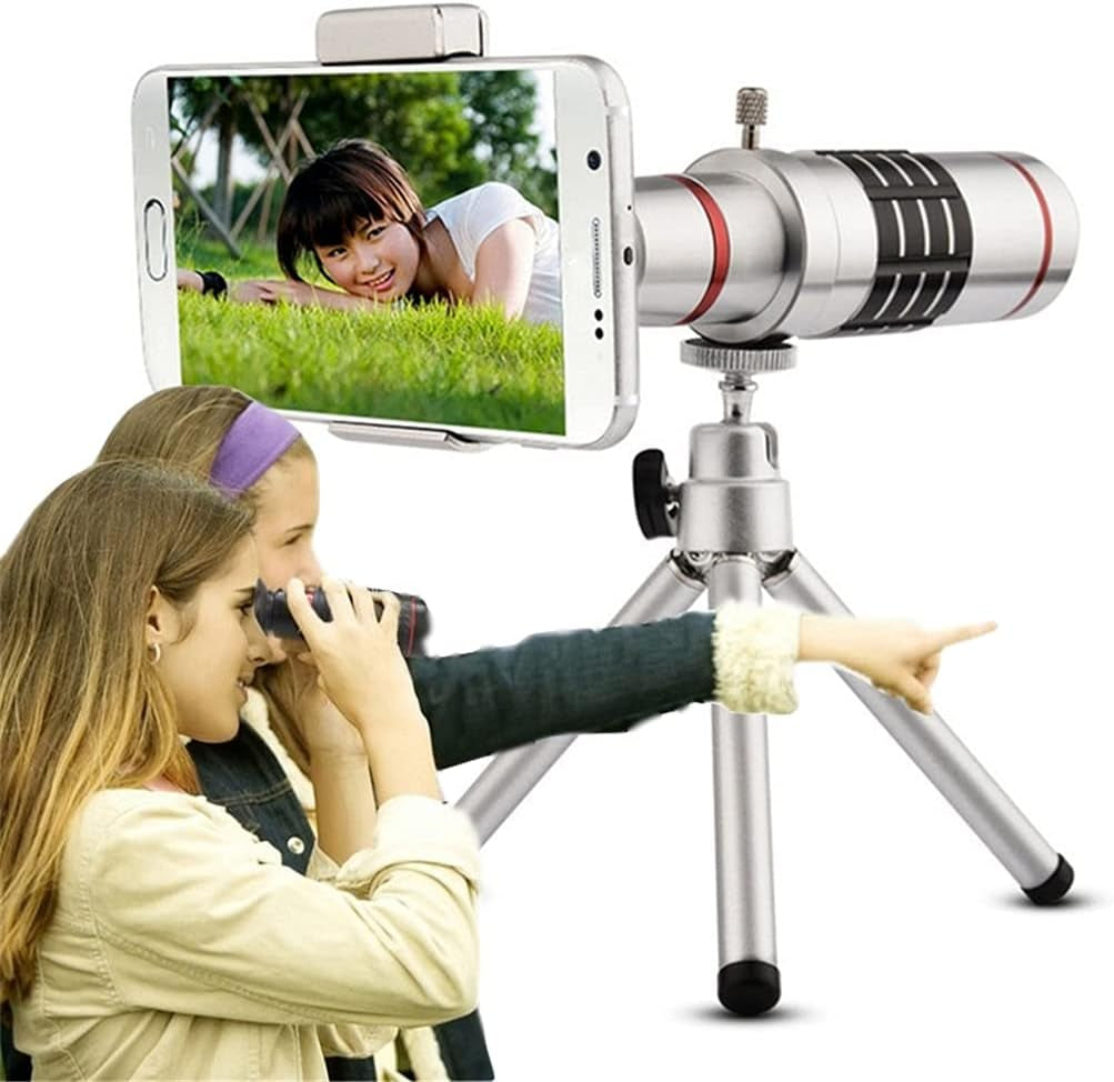 ZSEDP Mobile Phone Lenses 18X Telescope Camera Zoom Optical Cellphone Telephoto Lens for Mobile Phone with Mini Tripod  ewyujg   