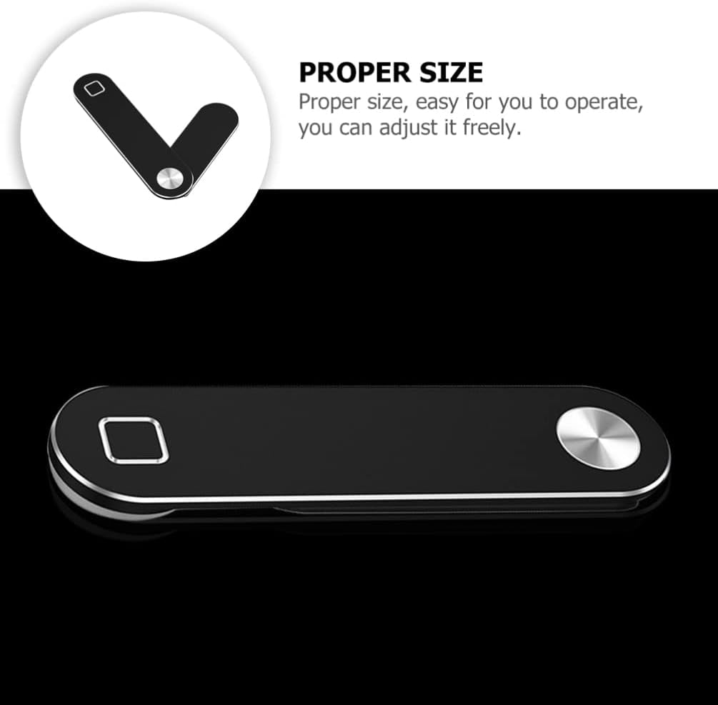 STOBOK Tablet Kickstand Adjustable Laptop Phone Holder Magnetic Aluminum Alloy Laptop Extension Holder Slim Portable Foldable Side Mount Clip Stand for Cell Phone Computer Black Tablet Stand Holder  STOBOK   