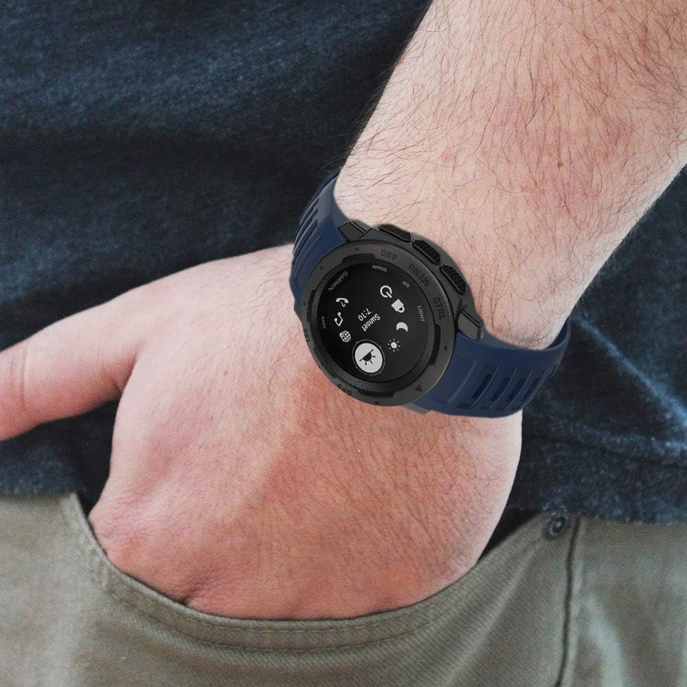 Vozehui Bands Compatible with Garmin Instinct Sports GPS, Soft Silicone Adjustable Replacement Wristbands for Garmin Instinct/Instinct Tide/Instinct Tactical  Vozehui   