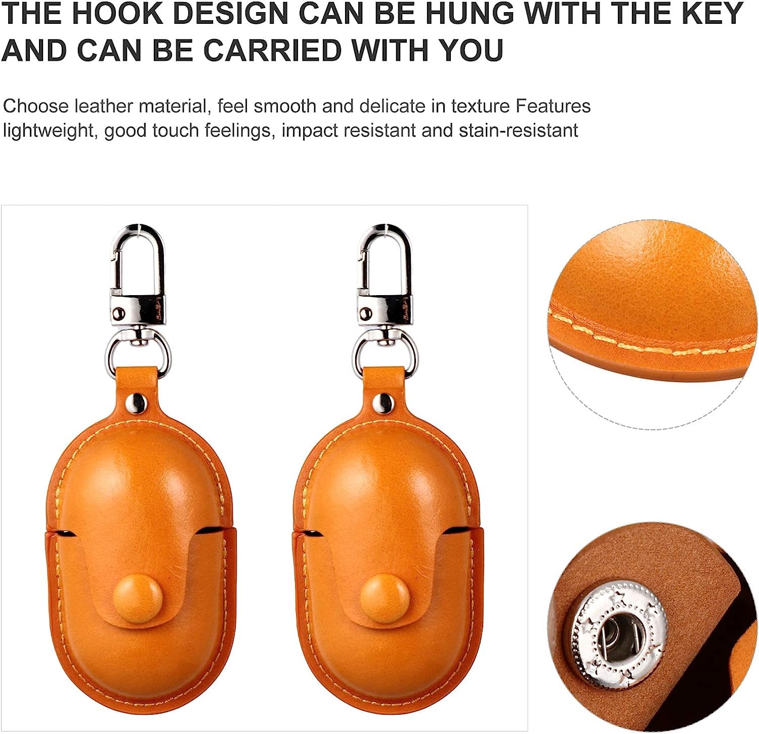 Hemobllo Wireless Earbuds Case Leather Headset Box Cover Shockproof Protective Case Compatible for Galaxy Buds Brown  Hemobllo   