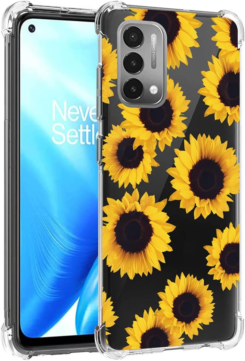 Zoeirc Case for Oneplus Nord N200 5G Case, Oneplus N200 5G Clear Case for Girls Women, Soft TPU Shockproof Protective Transparent Case Cover for Oneplus Nord N200 5G (Sunflower)  Zoeirc   