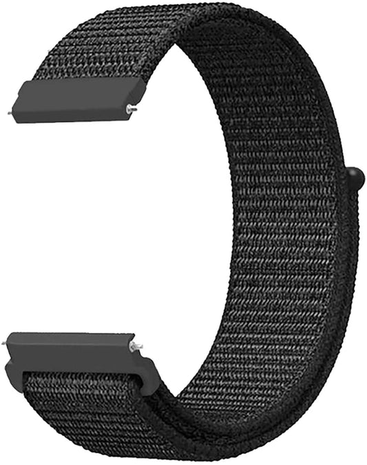 Morsey 20Mm Quick Release Watch Band Compatible with Samsung Galaxy Watch Active 2 40Mm 44Mm/ 42Mm/Pebble/Gizmo/Ticwatch Smart Watch, Nylon Breathable Replacement Sport (Black)  Morsey   