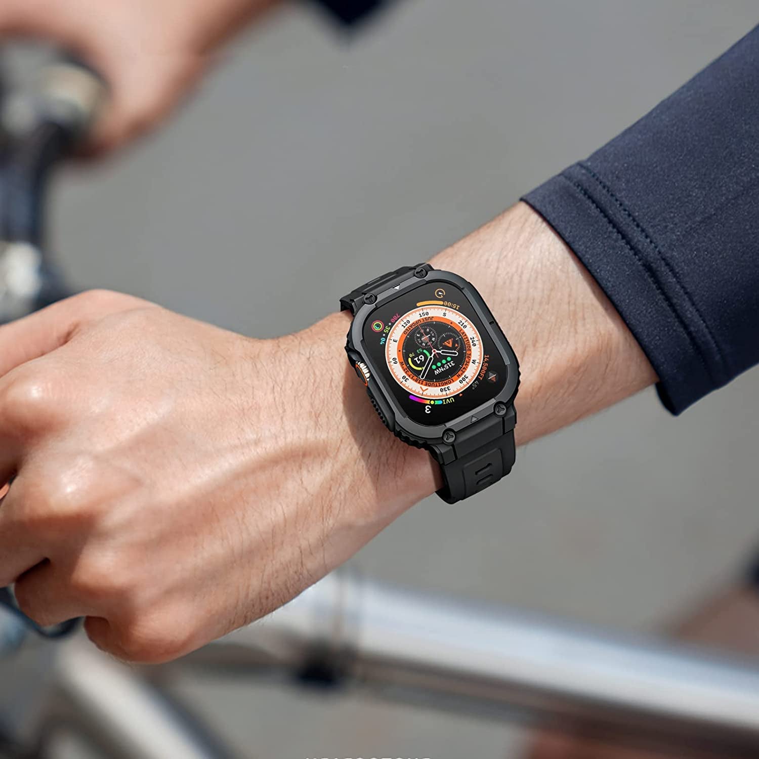 Fintie Compatible with Apple Watch Ultra 49Mm (2022 Release) Band with Bumper Case, Rugged Men Sport Bands with Protective Cover Compatible with Iwatch Ultra 49Mm Accessories  FINTIE   