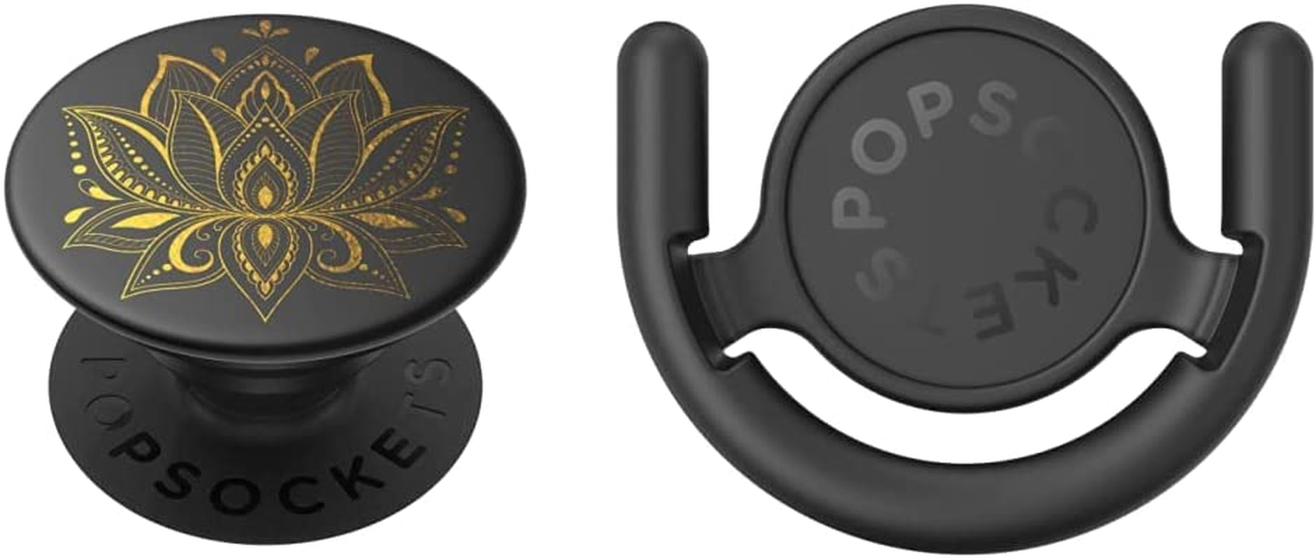 Popsockets Phone Wallet with Expanding Grip, Phone Card Holder, Wireless Charging Compatible, Wallet for Magsafe - Blanc Fresh  PopSockets Golden Prana Black Phone Grip + Phone Mount 