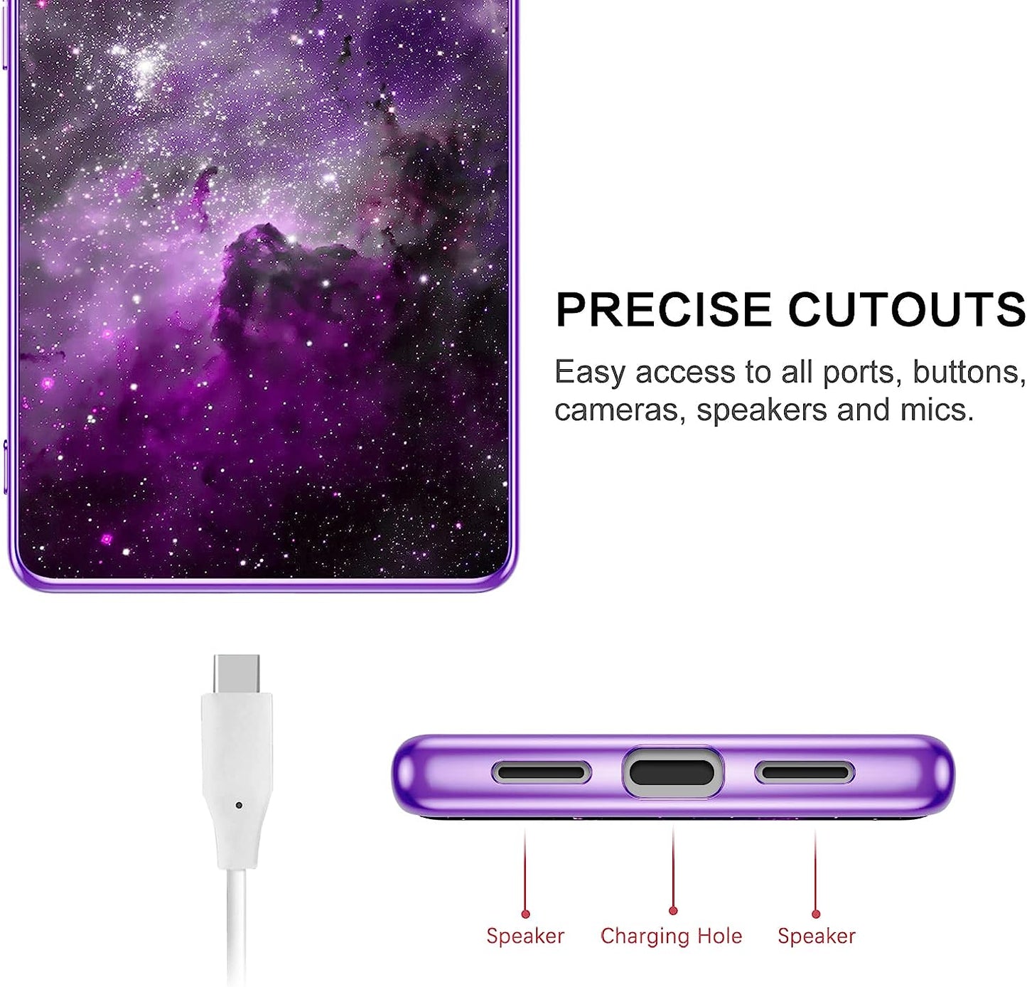 BENTOBEN Pixel 6 Case, Google Pixel 6 Case, Slim Fit Glow in the Dark Soft Flexible Bumper Protective Shockproof anti Scratch Non-Slip Cute Case Cover for Google Pixel 6 (2021) 6.4 Inch, Purple Nebula  BENTOBEN   