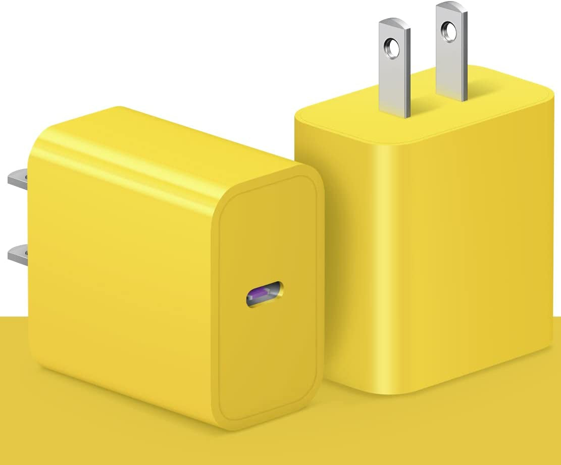 USB C Wall Charger【Apple Mfi Certified】 2Pack Iphone 14 Charger Block 20W PD Power Adapter for Iphone 14/14 Pro/14 Pro Max/14 Plus/13 12 11 Pro Max/Mini/Xs Max/Xr/X, Ipad, Samsung Phone, Google Phone  Shenzhen Dipinle Technology Co., Ltd 2Pack Yellow  