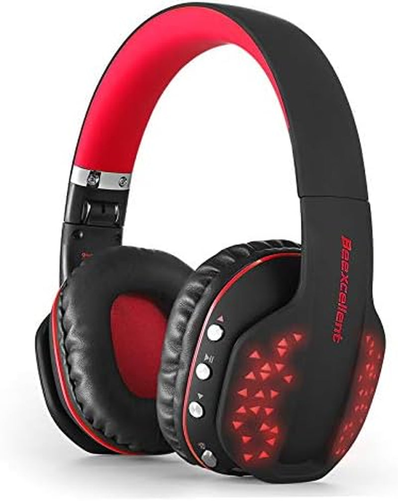 Gaming Headset Surround Sound Stereo Lightweight Soft Earmuffs for PC Laptop Tablet Smart Phone,Blue  THER Red  