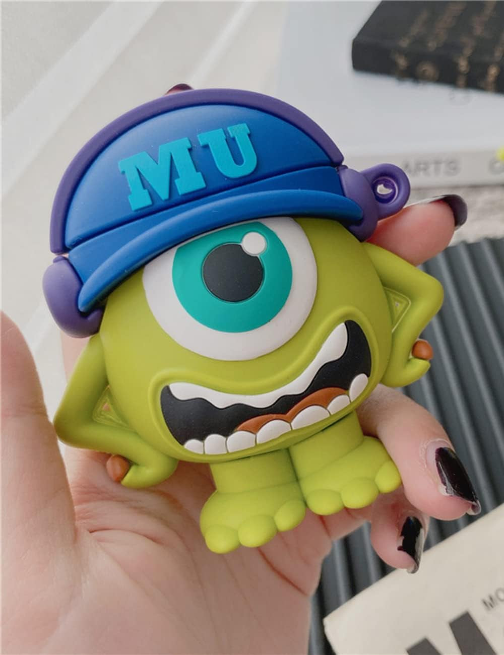 Cartoon Case Compatible with Apple Airpods Pro Case Cover Silicone Shockproof 3D Cute Kawaii Protective Case Anti-Fall Headphone Case for Airpod Pro Case (Airpods Pro, Green Monster)  FirstCorn   