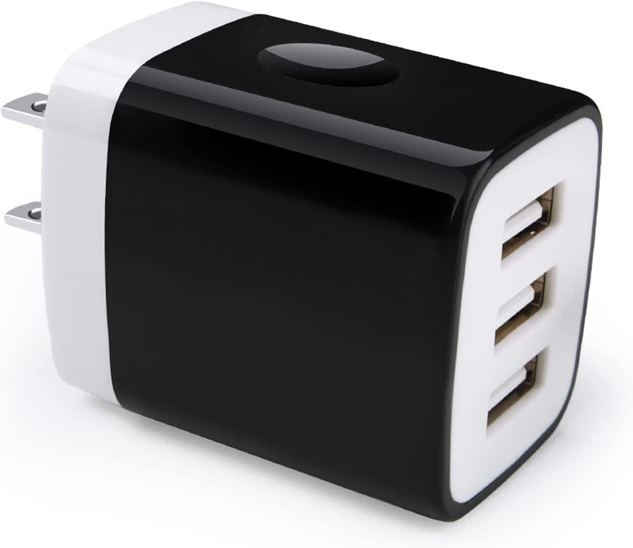USB Wall Charger Adapter, 18W/3Amp Fast Multiple 3-Ports USB Plug Charger Block Cube Charger Box USB Brick Charging Base Compatible Iphone 14 13 12 11 Pro Max Xs XR X 8 7 6 Pad, Samsung, Android  Shenzhen Putuo Technology Co.,Ltd black  