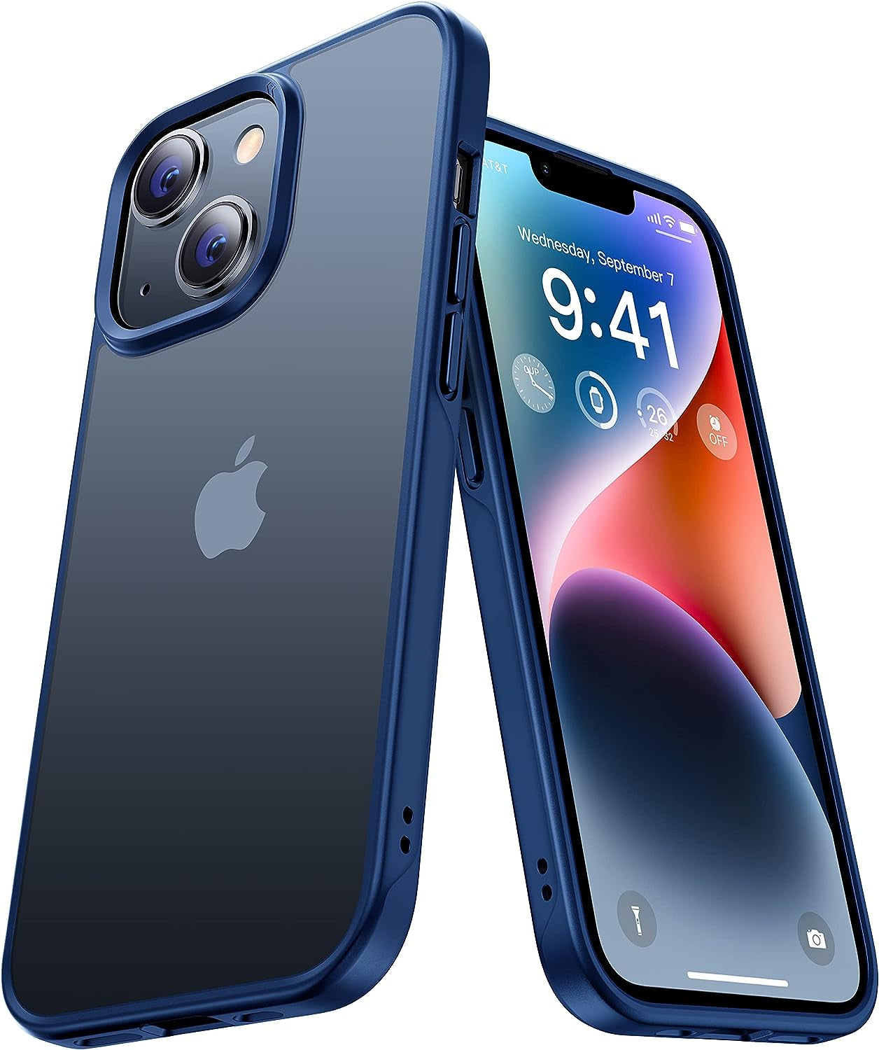 CASEKOO Kooshock for Iphone 14 plus Case Matte 6.7 Inch 2022,[10FT Military Drop Protection][ Anti-Scratch] Protective Hard Back Translucent Shockproof Cover Non-Slip Bumper Slim Phone Cases, Purple  CASEKOO E-Deep Blue  