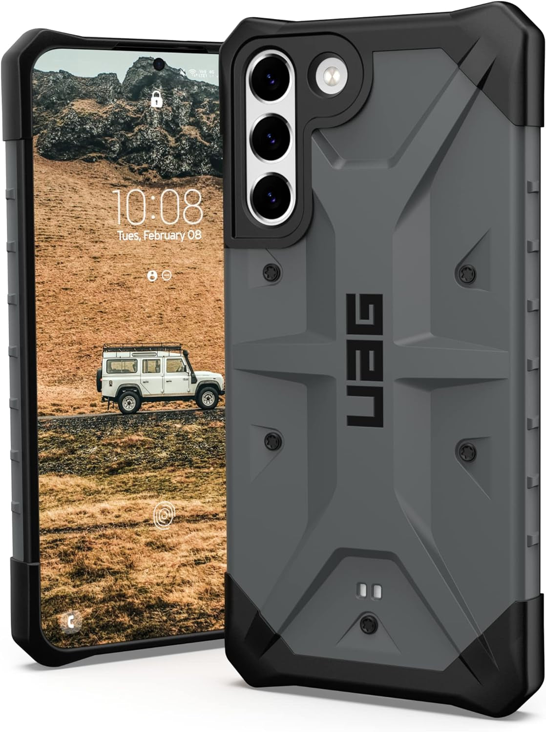 URBAN ARMOR GEAR UAG Designed for Samsung Galaxy S22 plus Case Blue Mallard Rugged Lightweight Slim Shockproof Pathfinder Protective Cover, [6.6 Inch Screen]  URBAN ARMOR GEAR Pathfinder - Silver  