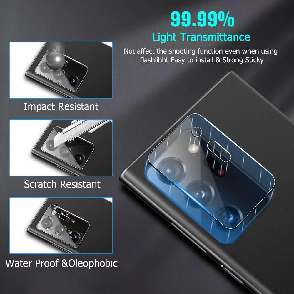 [2+2 Pack] Galaxy Note 20 Ultra 6.9 Inch Privacy Screen Protector with Camera Lens Protector, Fingerprint Compatible, Bubble Free, Flexible Anti-Spy TPU Film for Samsung Galaxy Note 20 Ultra 5G  AFSKU   