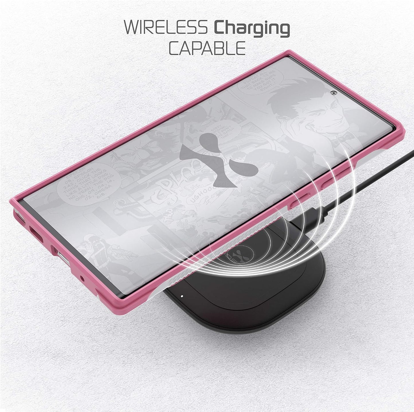 Ghostek Exec Note 20 Ultra Wallet Case - Pink Leather Card Holder & Magnetic Car Mount Compatible (6.9 Inch, 5G)  Ghostek   