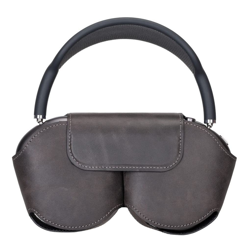 HARDISTON Airpods Max Case, Genuine Leather Handmade, Protective Premium Leather Ear Cup Covers, Soft-Slim Travel Carrying Case, Compatible for Airpods Max (Brown)  HARDISTON Black  