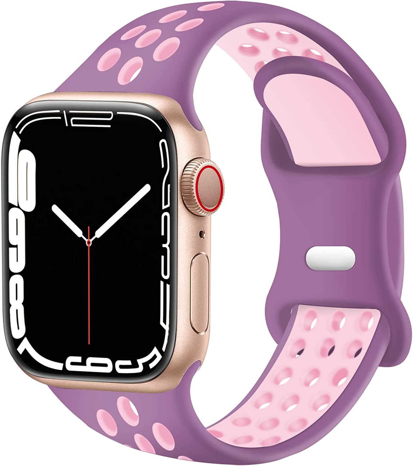 SVISVIPA Sport Bands Compatible for Apple Watch Bands 49Mm 45Mm 44Mm 42Mm 41Mm 40Mm 38Mm,Breathable Soft Silicone Sport Women Men Replacement Strap Compatible with Iwatch Ultra & SE & Series 8/7/6/5/4/3/2/1  SVISVIPA VioletPlum Fog 42mm/44mm/45mm/49mm 