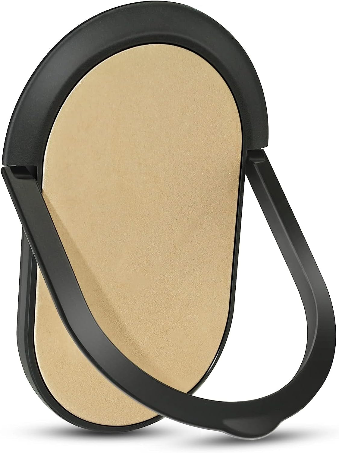 Naiadiy Zinc Alloy Cell Phone Ring Holder Finger Ring Stand, 360 Degree Rotation Kickstand Grip Holder (Square/Gold)  Naiadiy oval/Champagne Gold  