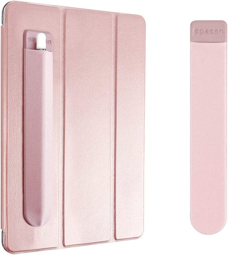 Spessn Compatible for Pencil Holder Sticker, Elastic Lycra Stylus Pocket Ipad Screen Pen Protective Pouch Adhesive Sleeve for Pencil - Rose Gold  Spessn   
