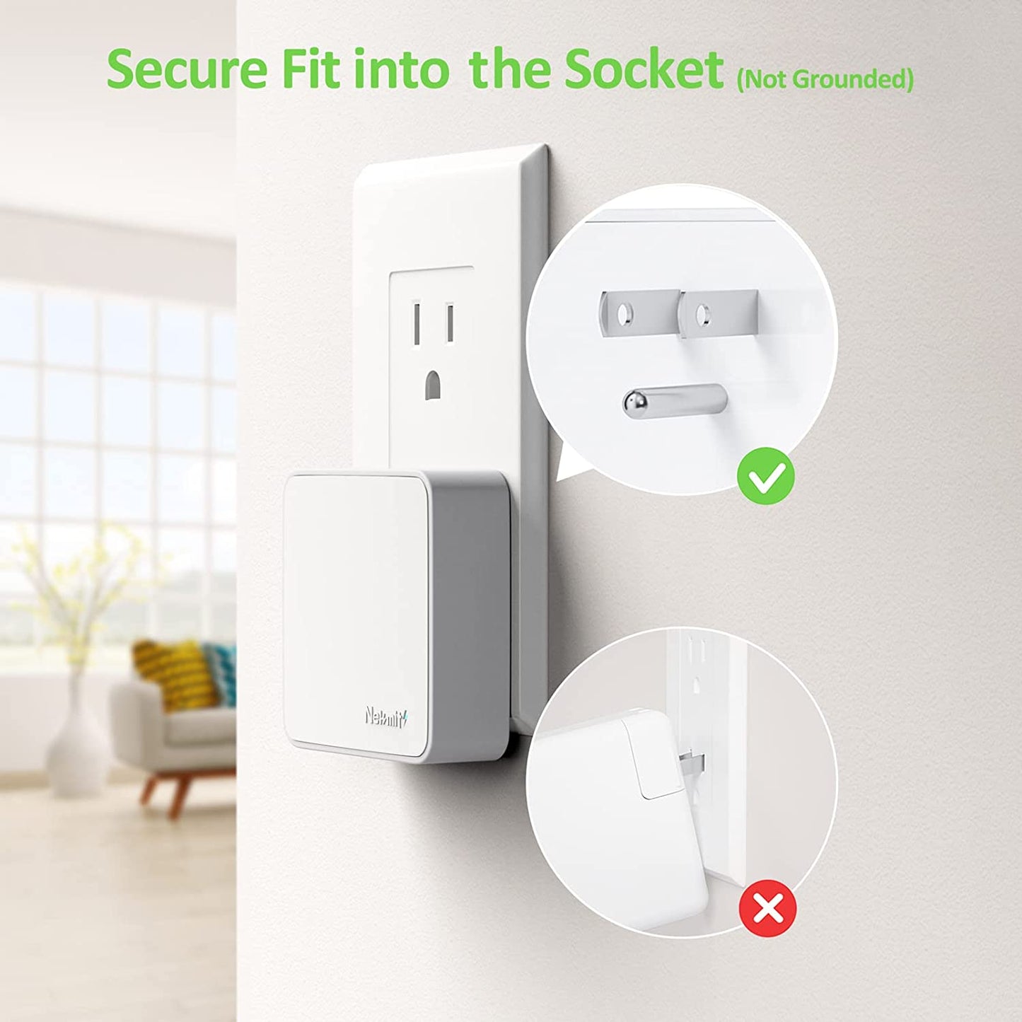 Nekmit USB C Charger, Thin Flat 52W 4-Port Fast Wall Charger with Two 20W Power Delivery and 2 USB Port for Iphone 14/14 Pro/14 Pro Max, Galaxy, Pixel, Ipad Pro, Airpods Pro and More, Upgraded  Nekmit Compact   