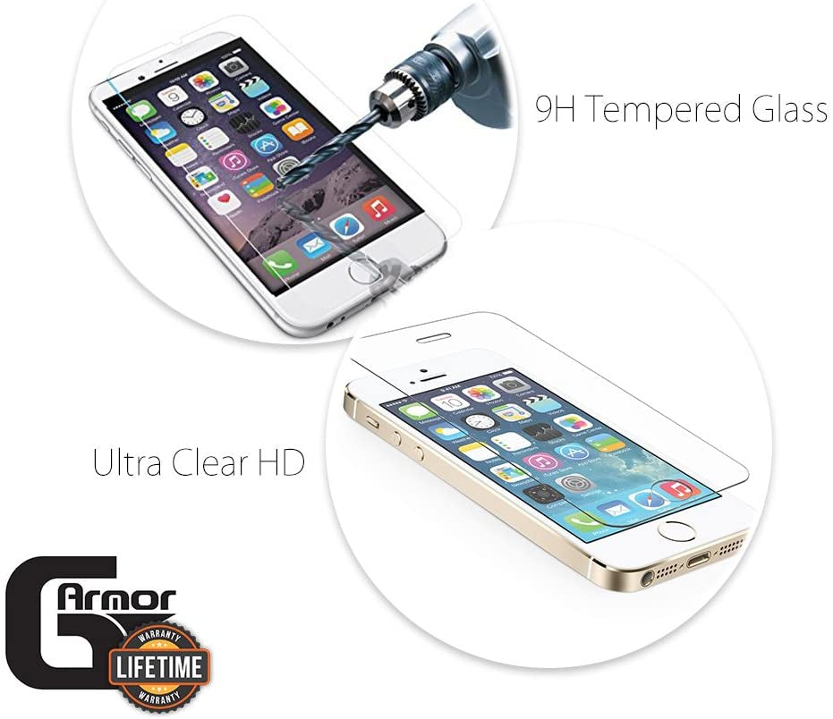 G-Armor 2 Pack Screen Protector for Iphone 8, Iphone 7, Iphone 6S and Iphone 6 - Tempered Glass Screen Saver, Phone Case Friendly, Lifetime Replacement, Protective Screen Cover for 4.7 Inch Iphones  G-Armor   