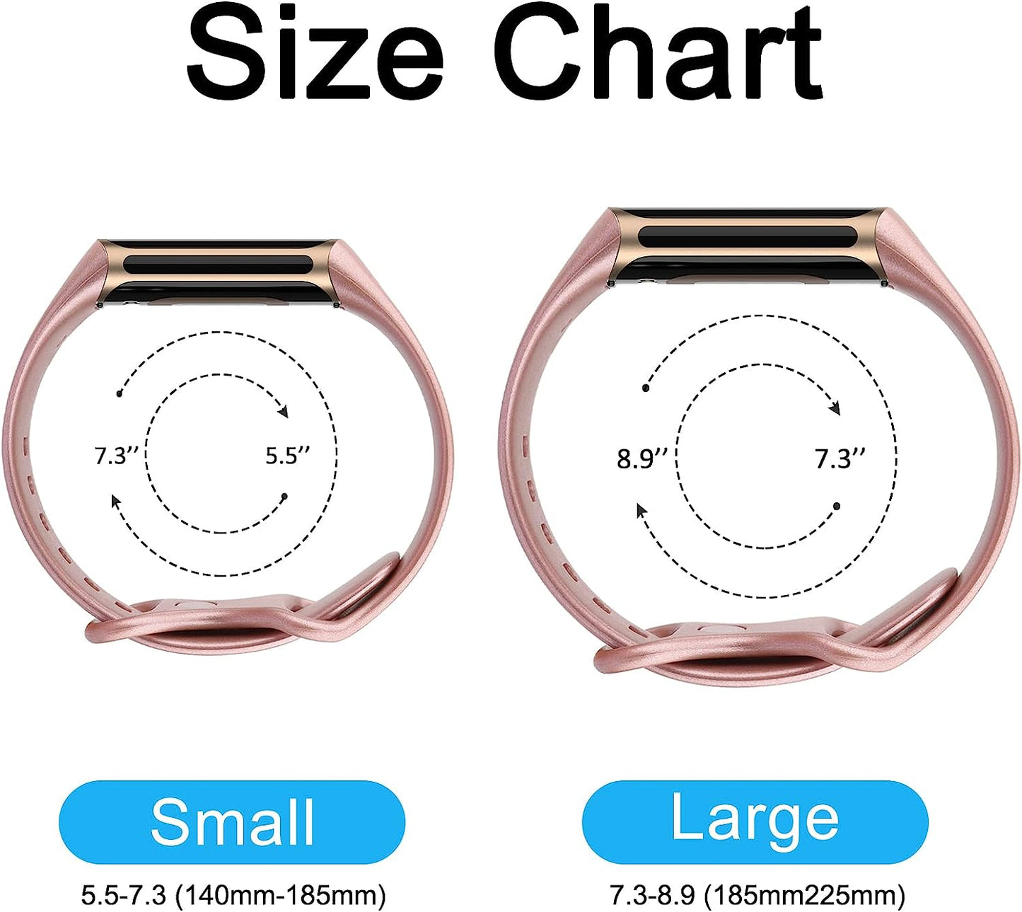 3 Pack Sport Bands Compatible with Fitbit Charge 5 Bands for Women Men, Classic Soft Silicone Replacement Wristbands for Fitbit Charge 5 Fitness Tracker (Small,Rose Gold/Champagne Gold/Wine Red)  AK   