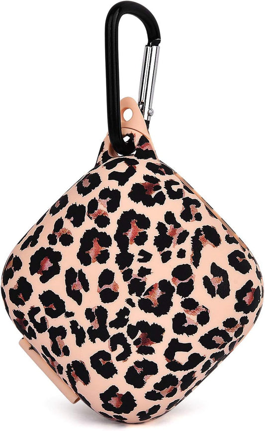 AIRSPO Silicone Case Cover for Powerbeats Pro Anti-Lost & Shockproof Easy Carrying Protective Case with Keychain (Leopard Print)  AIRSPO   