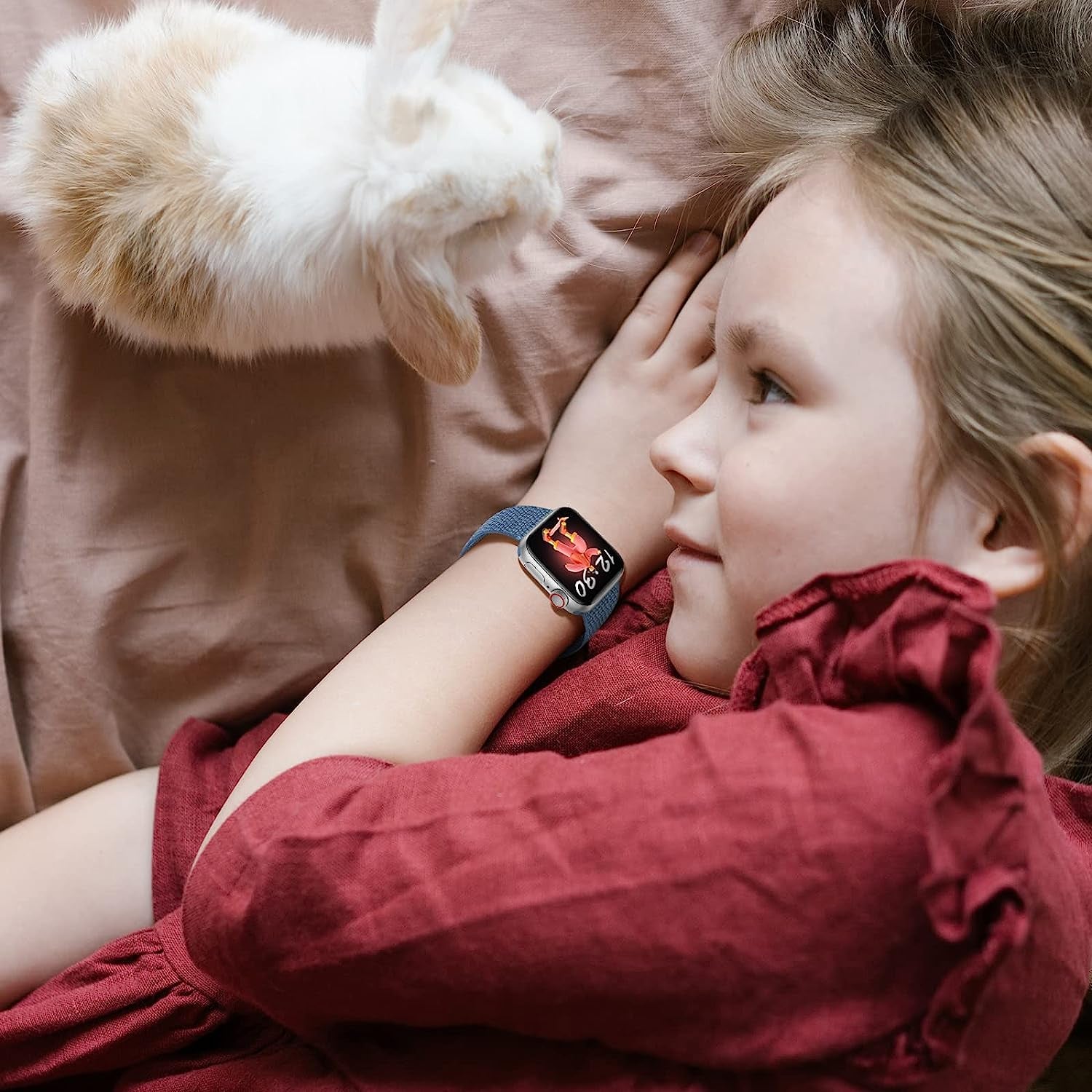 Asondig Compatible for Kids Apple Watch Band 3 Packs Nylon Sport Rainbow Band Replacement Boy Girl Loop Velcro Strap Soft Breathable Wristband for Apple Series 8/7/6/5/4/3/2/1/SE 38/40/41Mm&42/44/45Mm  Asondig   