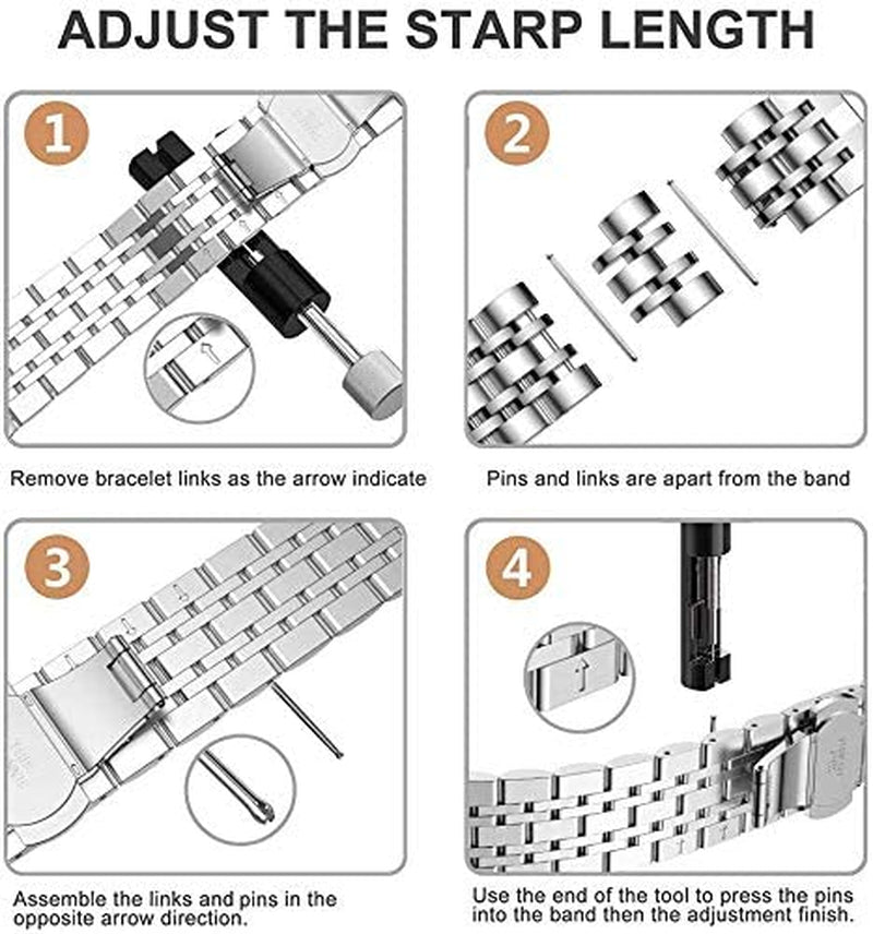 Amzaokay Band Compatible for Apple Watch Series Ultra SE Series 8 7 6 5 4 40Mm 41Mm 44Mm 45Mm 49Mm/ Series 3 2 1 38Mm 42Mm for Women Men,Stainless Steel Band for Iwatch Replacement Strap  AmzAokay   