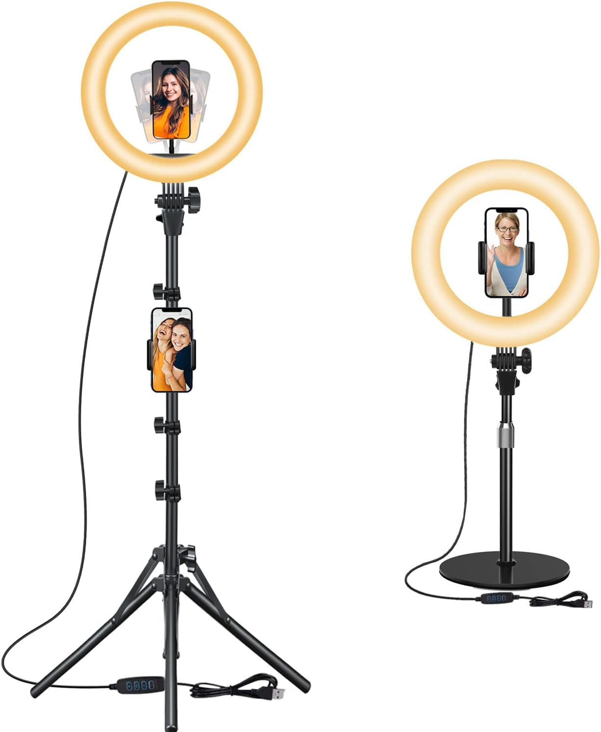12'' Selfie Ring Light with Stand and Phone Holder - Tripod for Iphone with Ring Light, Floor Tall Ring Lights with Tripod for Phone/Camera, Circle Light for Video Recording, Photography, Tiktok, Zoom  Yarrashop   