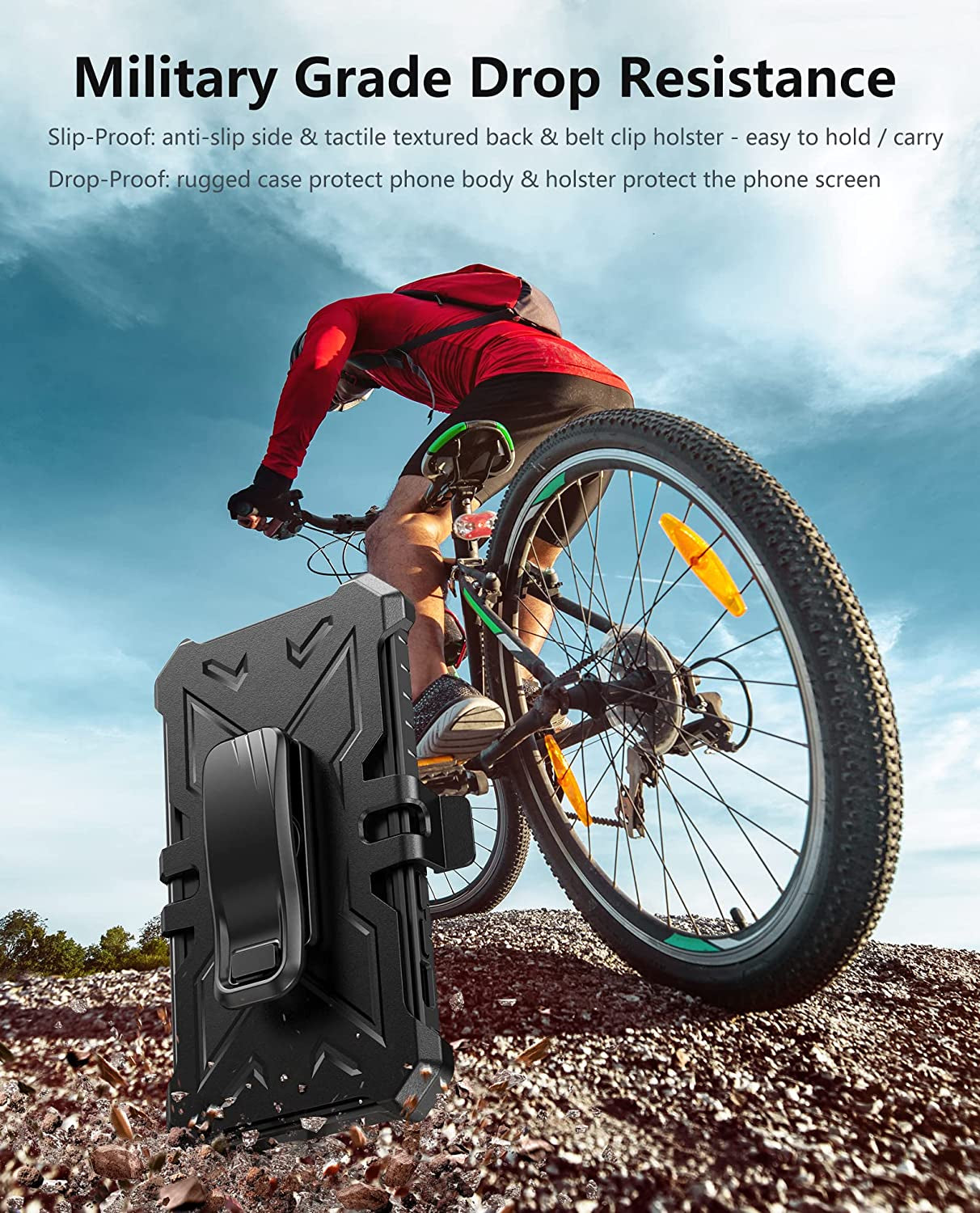 FNTCASE for Iphone 14Plus Phone Case: Rugged Protective Belt Clip Holster Heavy Duty with Built in Kickstand - 360 Protection Shockproof Cover for Apple Iphone 14 plus Cases, 6.7Inch (Matte Black)  iPhone 14 Plus cases   