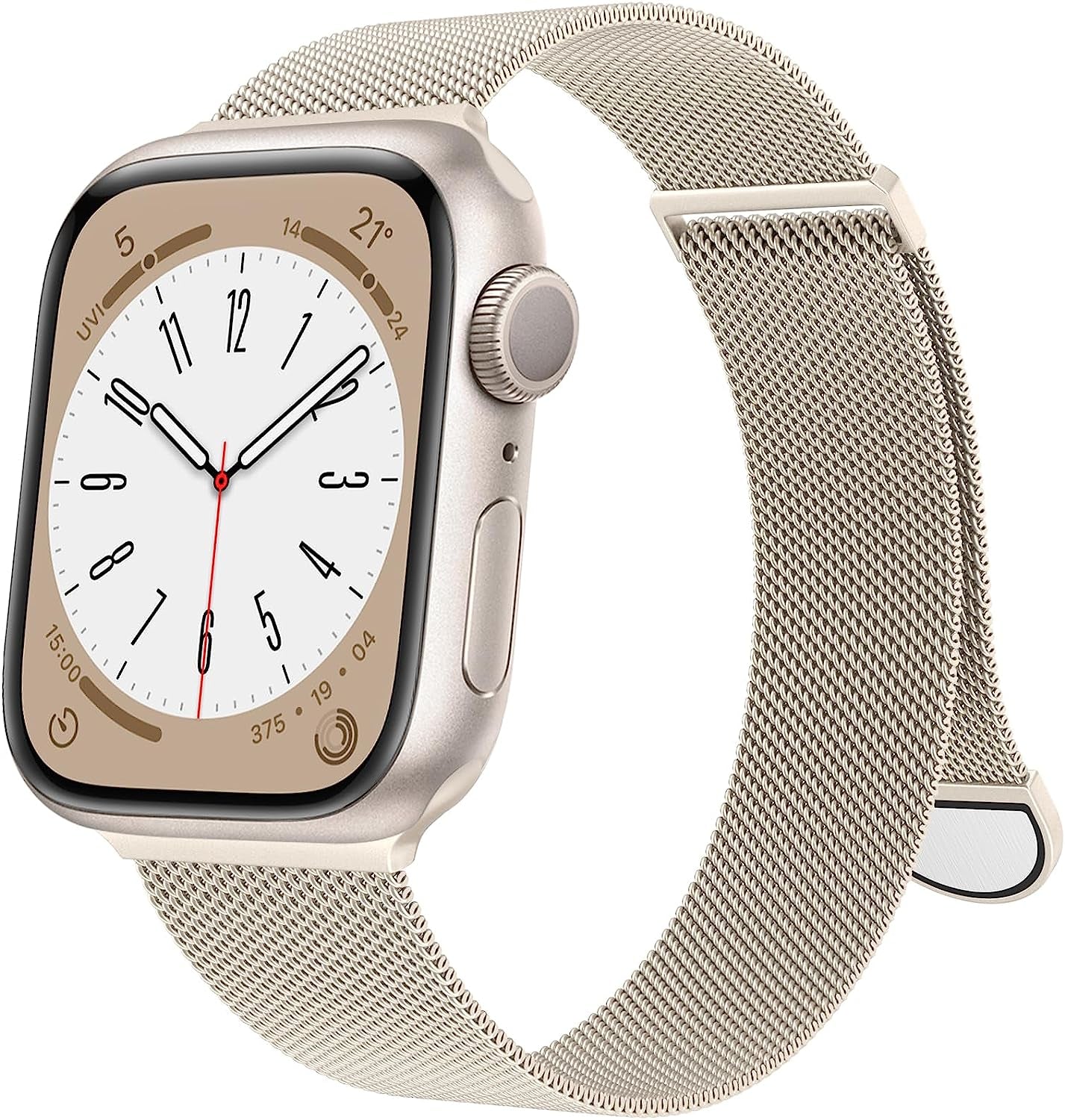 🌈🌈🌈OULUOQI for Apple Watch Band Series Ultra SE 8 7 6 5 4 3 2 1 38Mm 40Mm 41Mm 42Mm 44Mm 45Mm 49Mm Women and Men, Stainless Steel Mesh Loop Magnetic Clasp Replacement for Iwatch Band ( 38Mm/40Mm/41Mm Rose Gold）  OULUOQI A--Starlight 42mm/44mm/45mm/49mm 