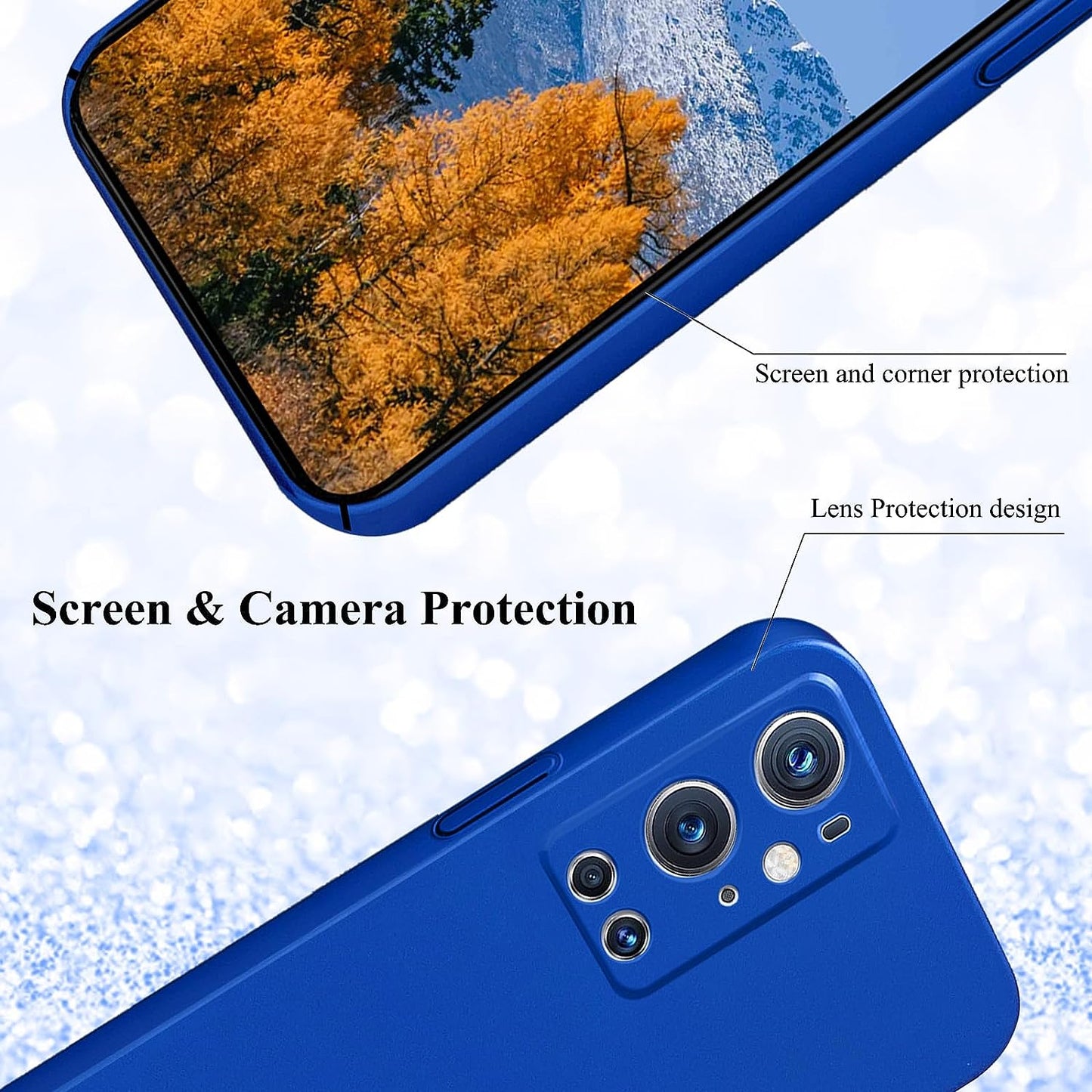 Yarxiawin for Oneplus 9 Pro Case Shockproof Pink, Oneplus 9 Pro Phone Case Thin Hard PC Protective Case Anti-Fingerprint Cover with Ultimate Delicate Touch Feeling (Dark Blue)  Yarxiawin   