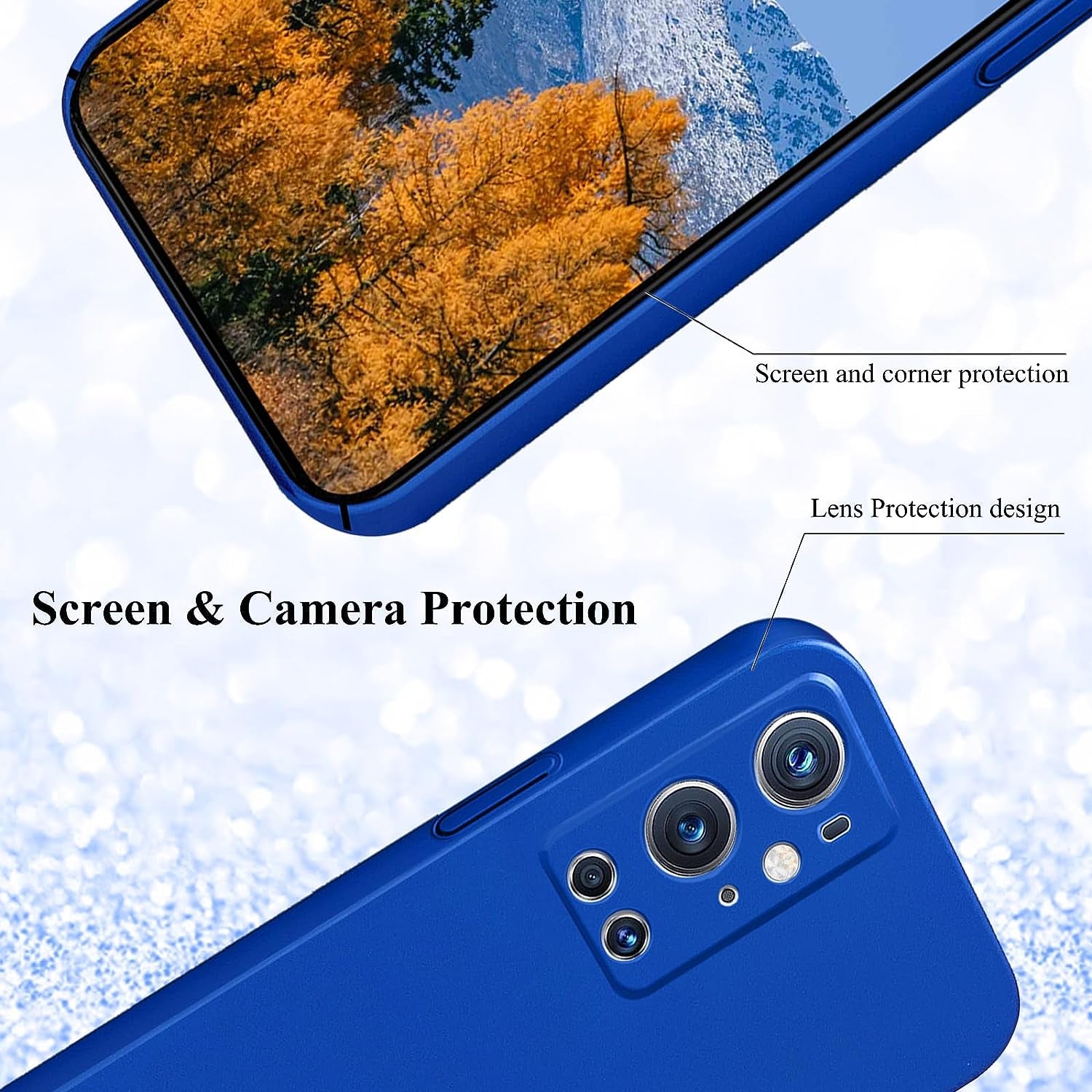 Yarxiawin for Oneplus 9 Pro Case Shockproof Pink, Oneplus 9 Pro Phone Case Thin Hard PC Protective Case Anti-Fingerprint Cover with Ultimate Delicate Touch Feeling (Dark Blue)  Yarxiawin   