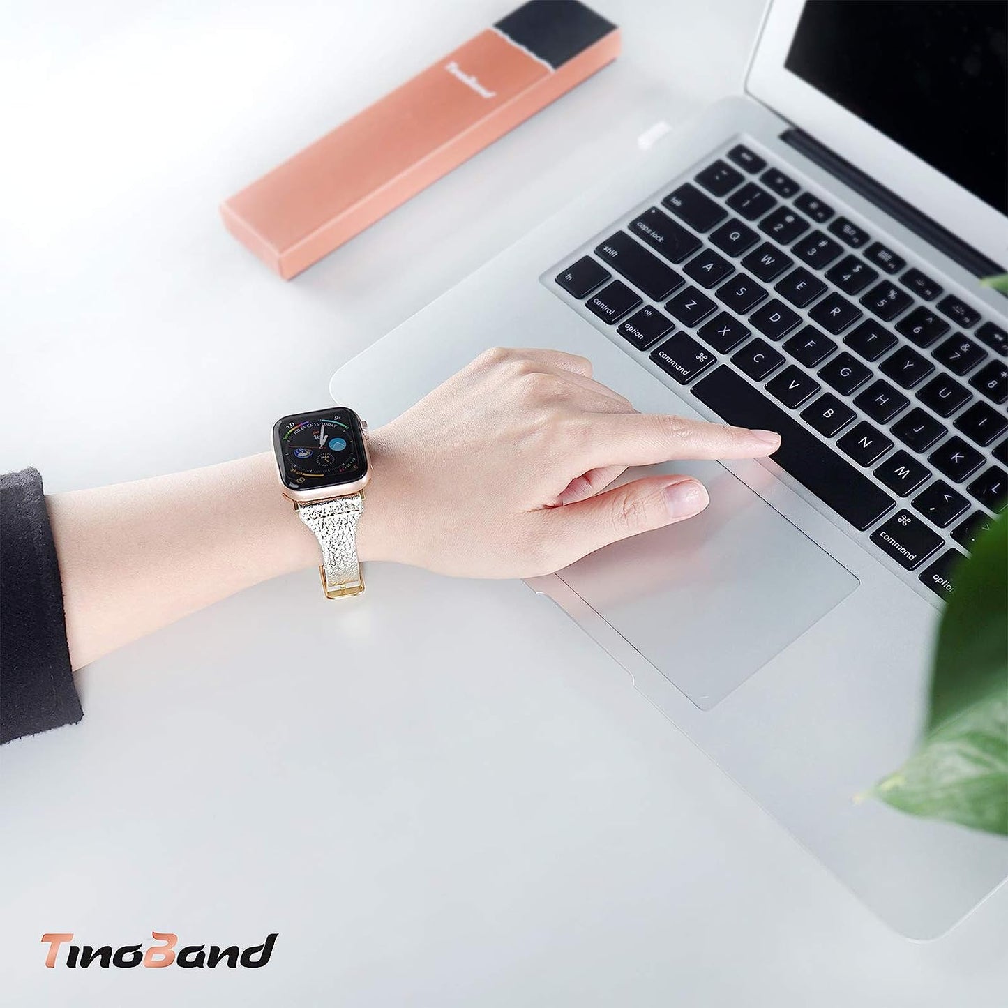 Tinoband Slim Genuine Leather Bands Compatible with Apple Watch Band 38Mm/40Mm/41Mm, 42Mm/44Mm/45Mm for Women Men, Leather Watch Band Replacement Strap for Iwatch Series 7/SE/6/5/4/3/2/1  TinoBand   