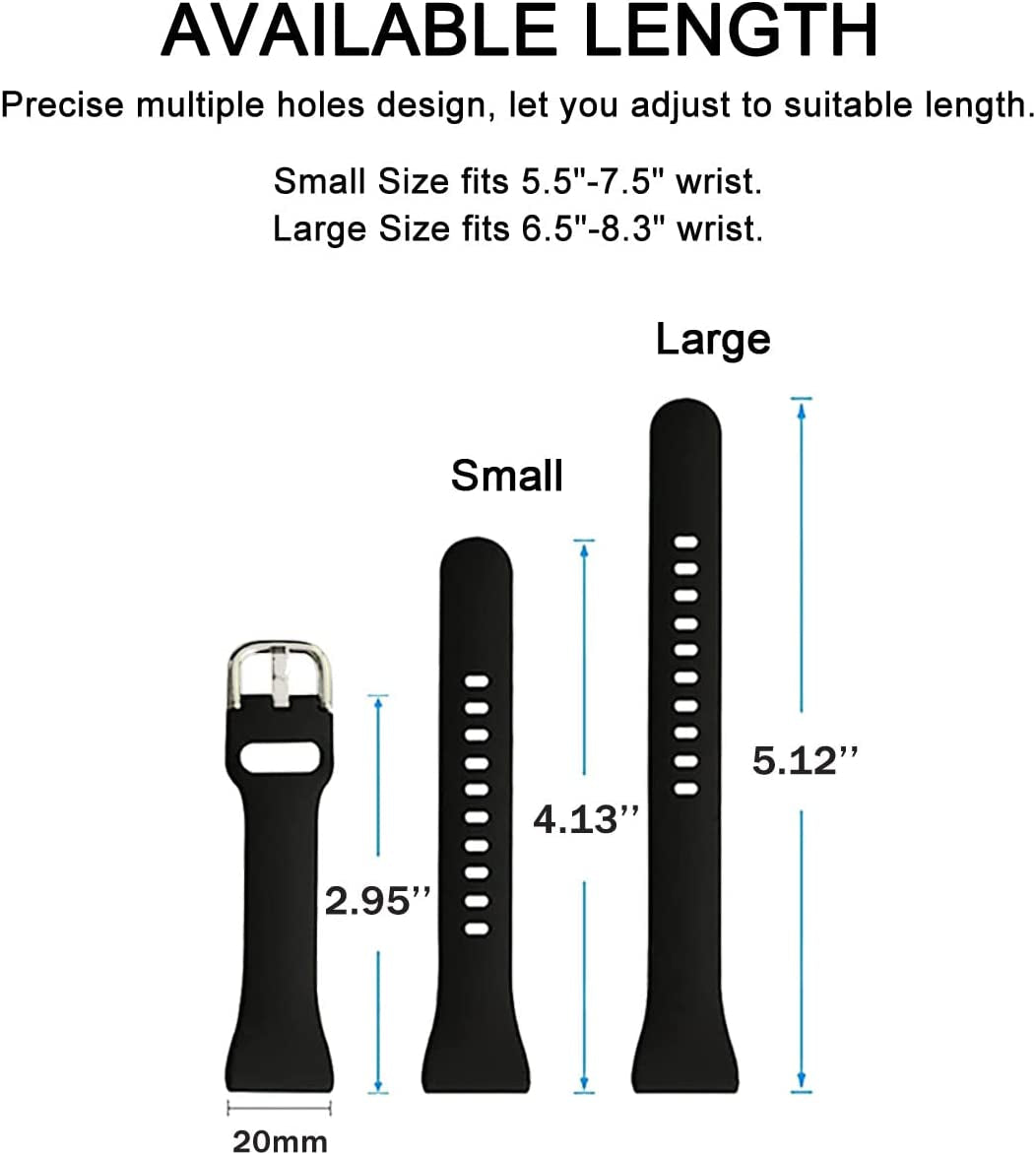 4 Pack Bands Compatible with Samsung Galaxy Watch 4 /Galaxy Watch 5 40Mm 44Mm/ Galaxy Watch 4 Classic /Galaxy Watch 5 Pro 45Mm/ Galaxy Active 2 40Mm 44Mm, 20Mm Soft Slim Silicone Sport Straps for Women Men (Small, Black/Navy Blue/Pine Green/Plum)  Suremita   