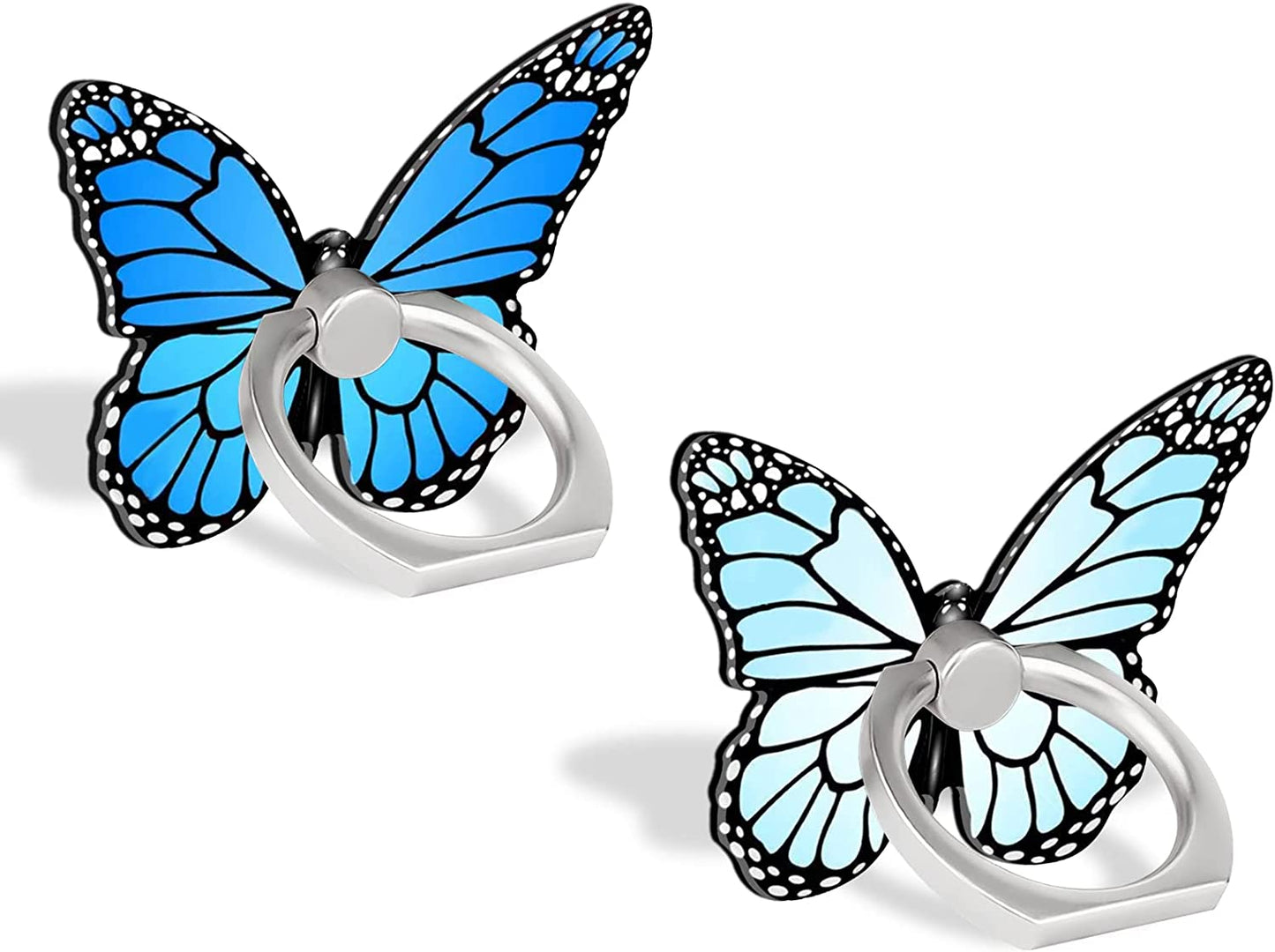 BF2JK Cell Phone Butterfly Finger Ring Holder 360 Degree Rotation Metal Ring Grip for Iphone Samsung Galaxy All Smartphone Mobile Cute Accessories（Blue Dark Blue）  BF2JK P12  