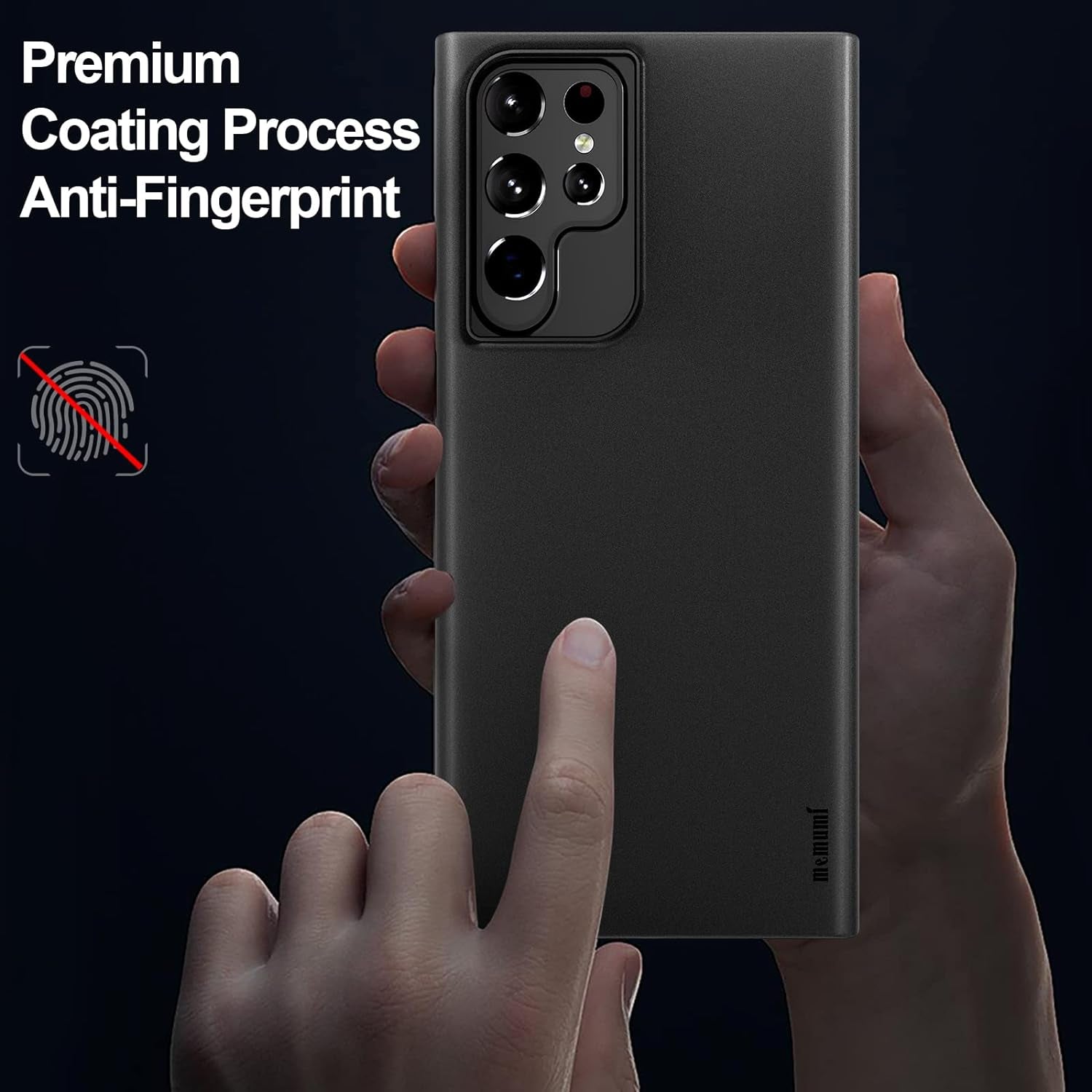Memumi Ultra Slim for Samsung Galaxy S22 Ultra Case, Super Light 0.3Mm Matte Hard Back Cover for Galaxy S22 Ultra Thin Phone Case Minimalist Designed S22 Ultra 5G 6.8Inch Matte Black  TGF Group Co.,Ltd   