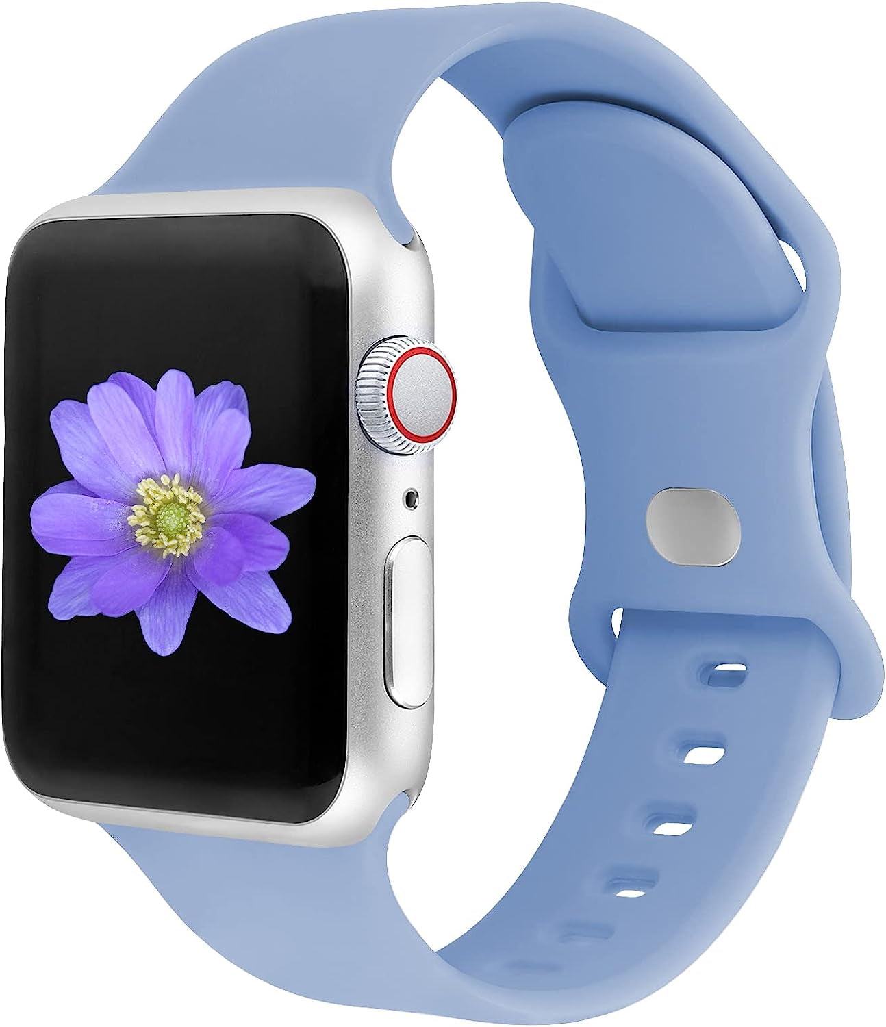 Cindgress Sport Bands Compatible with 42Mm 44Mm 45Mm 41Mm 38Mm 40Mm Apple Watch Bands for Women Men,Compatible with Soft Silicone Apple Watch Series 6 Bands for Women Men Series SE 8 7 6 5 4 3 2 1 Pack  Cindgress Light Blue 38mm/40mm/41mm M/L 