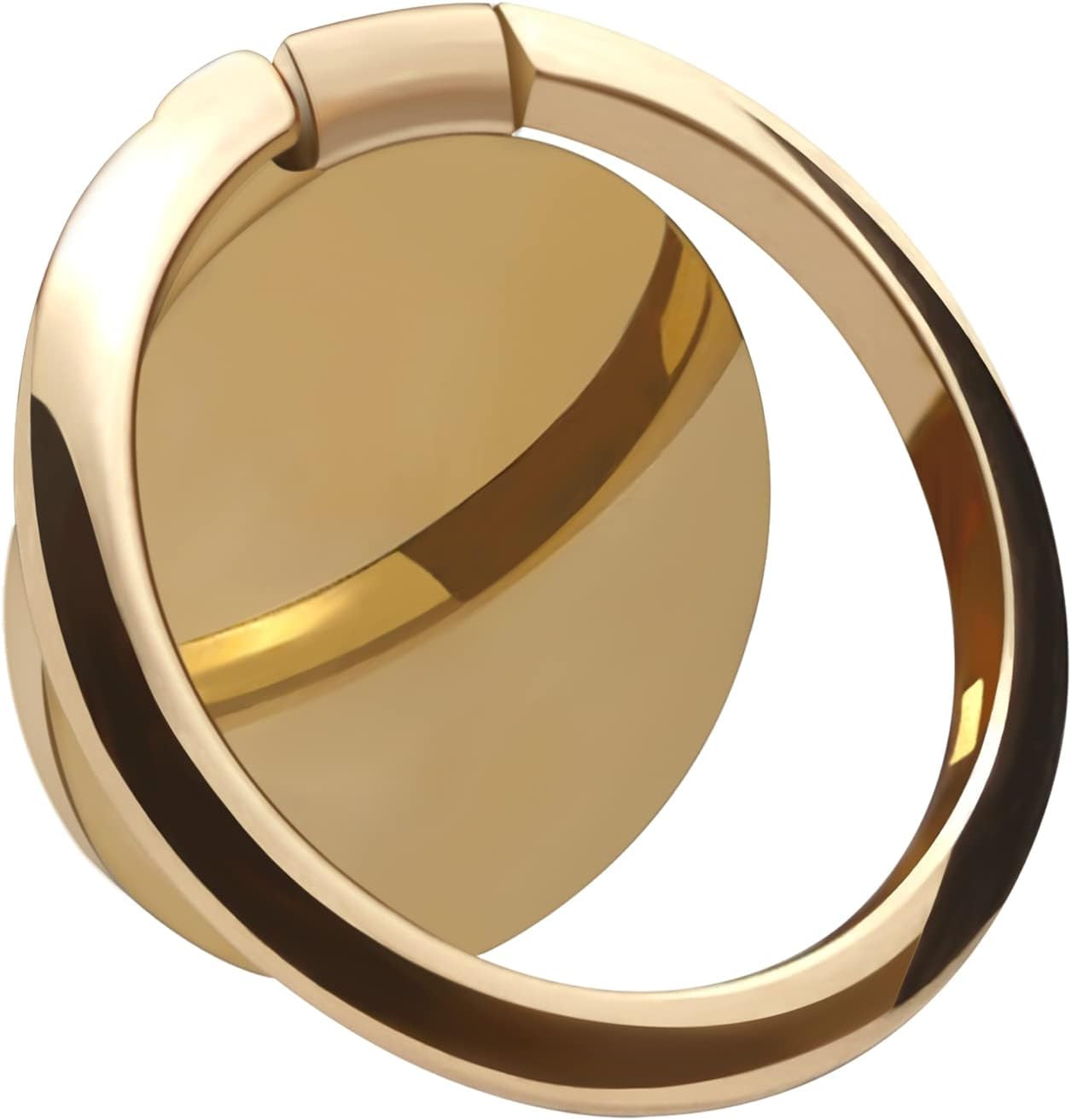 OBHEI Metal Cell Phone Ring Holder Finger Ring Stand, 360 Degree Rotation Ring Kickstand Grip Holder for Magnetic Car Mount, Rose Gold  OBHEI Gold  
