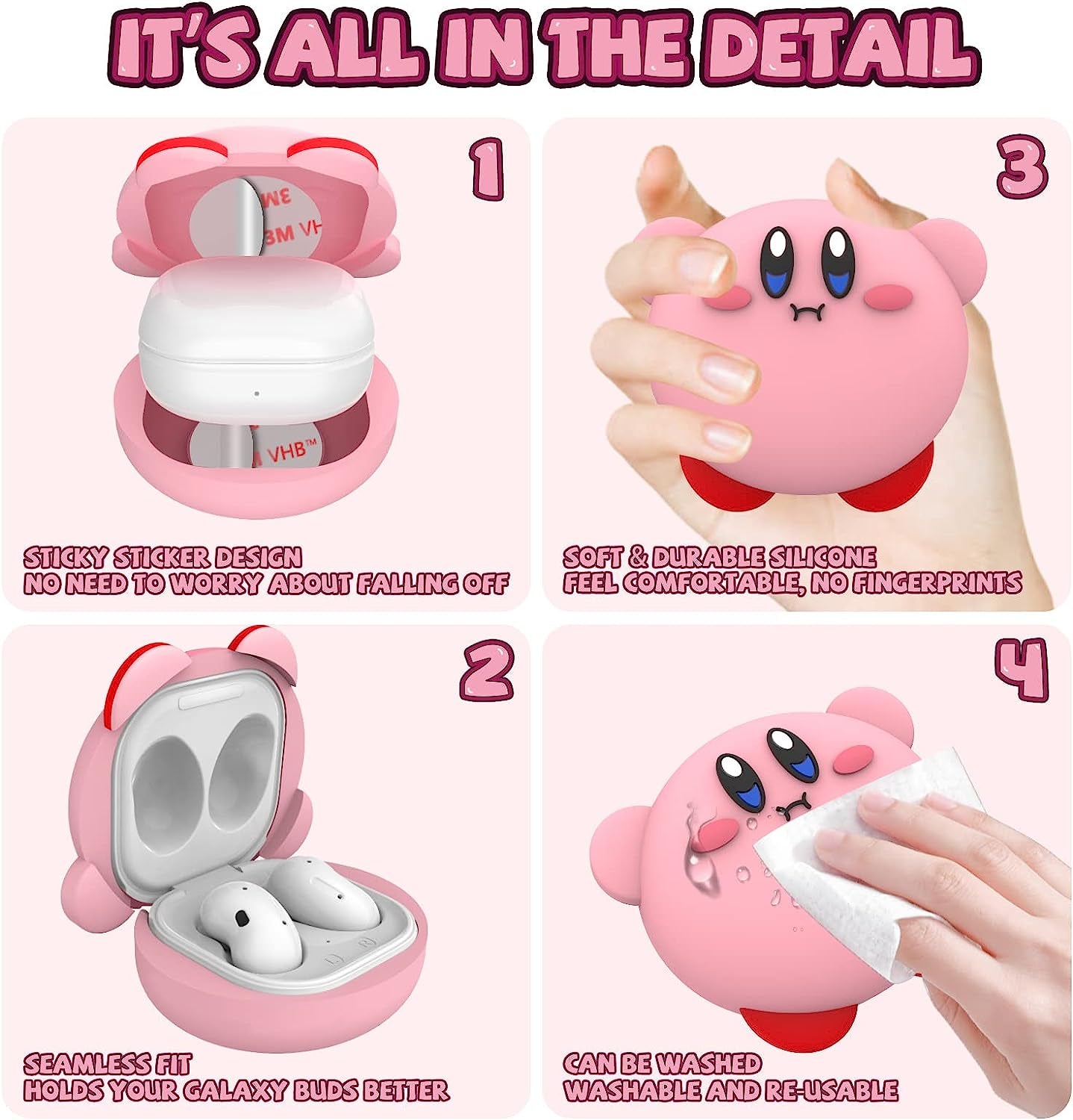 [2Pack] Cute Cover for Galaxy Buds Pro 2 Case/Galaxy Buds 2 Case/Galaxy Buds Pro Case/Galaxy Buds Live Case,3D Cartoon Anime Silicone Protective Cover for Samsung Earbuds Case  Moruglu   